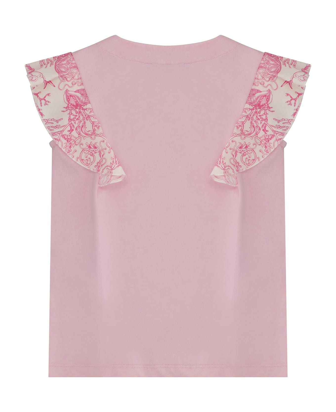 Young Versace Cotton Crew-neck T-shirt - Pink