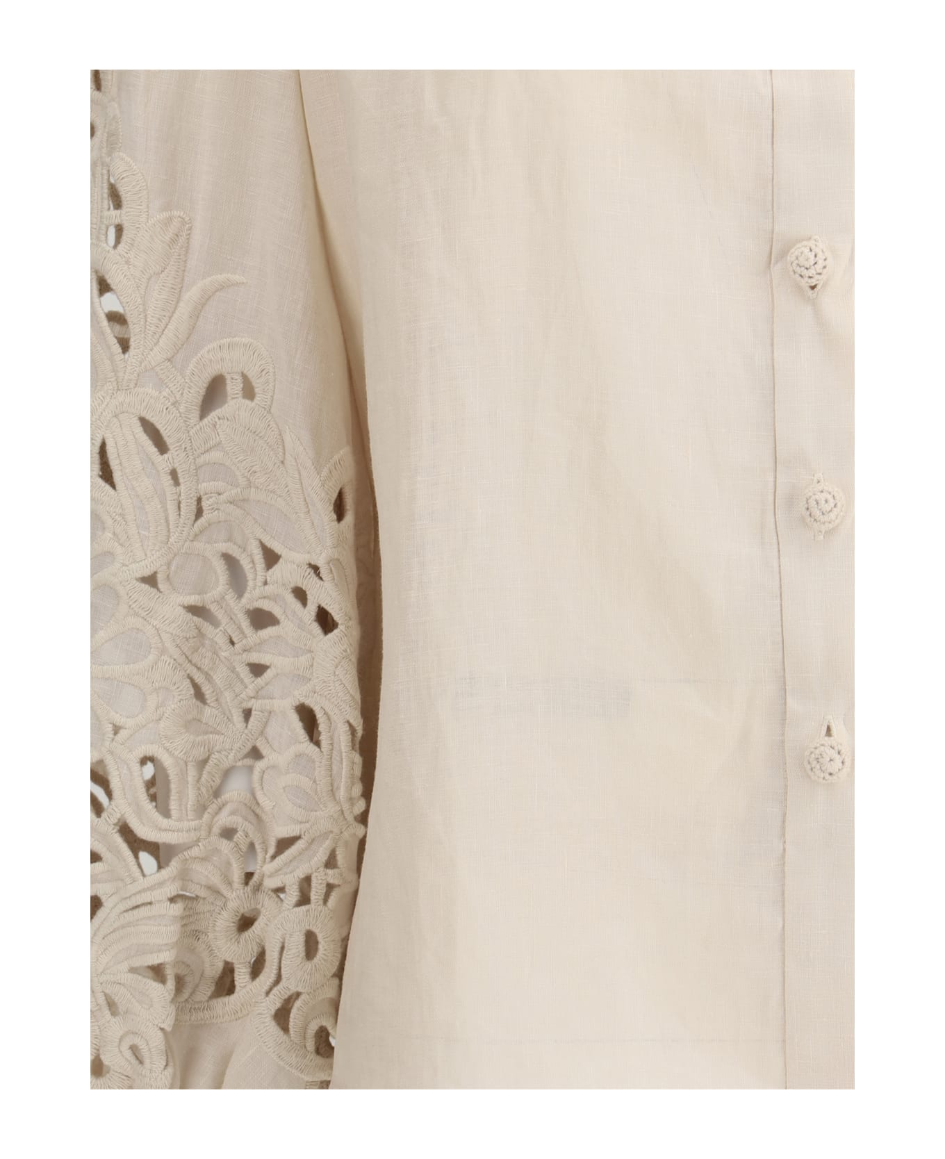 Zimmermann Wylie Embroidered Blouse - Cream