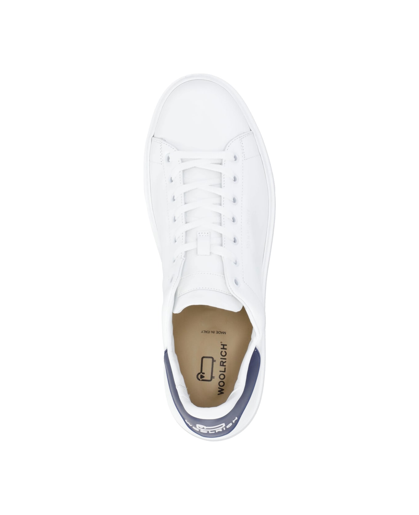 Woolrich Leather Sneakers - Calf White Pvc Blue