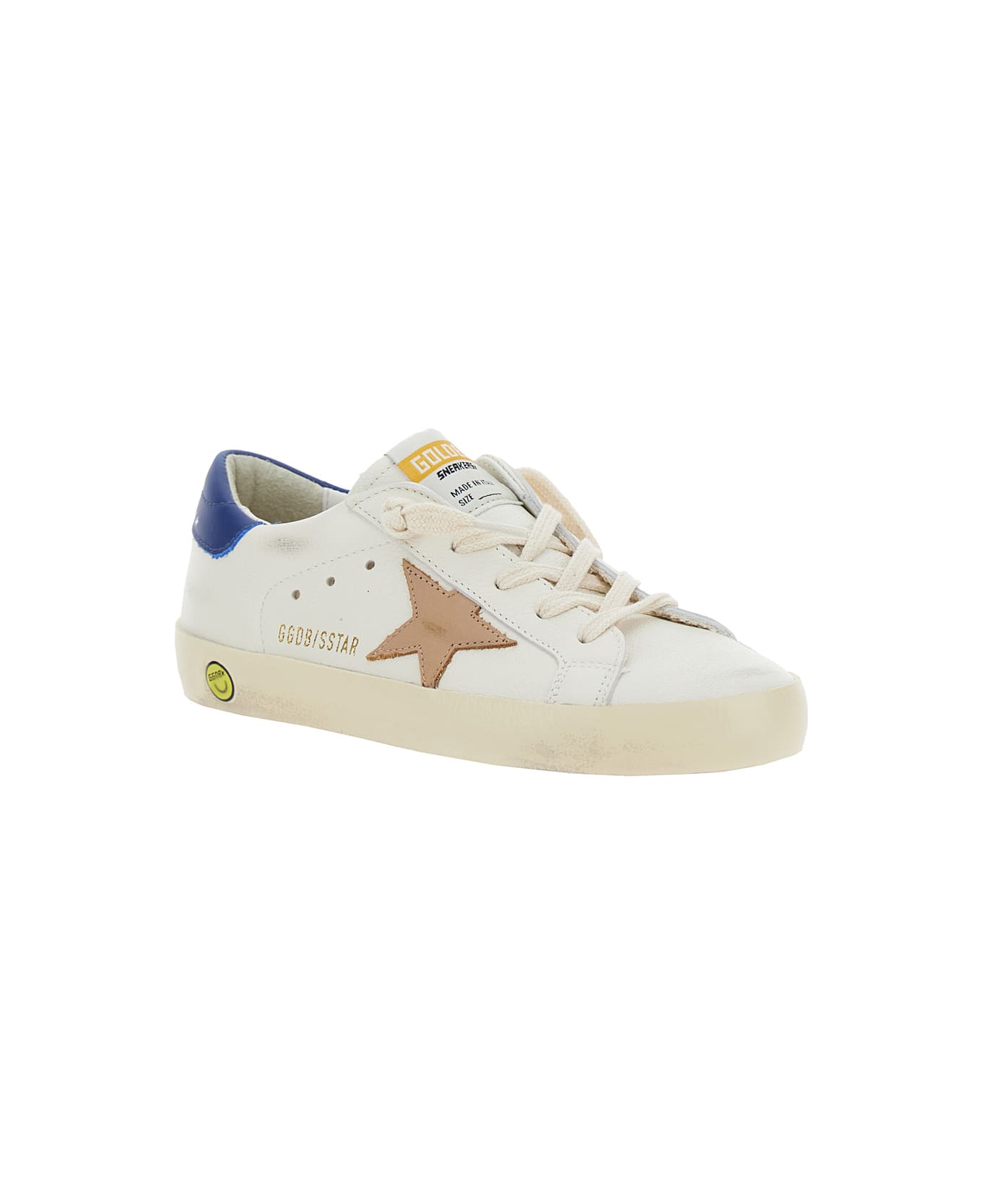 Golden Goose Super Star Nappa Upper And List Nabuk Star Leather Heel - White