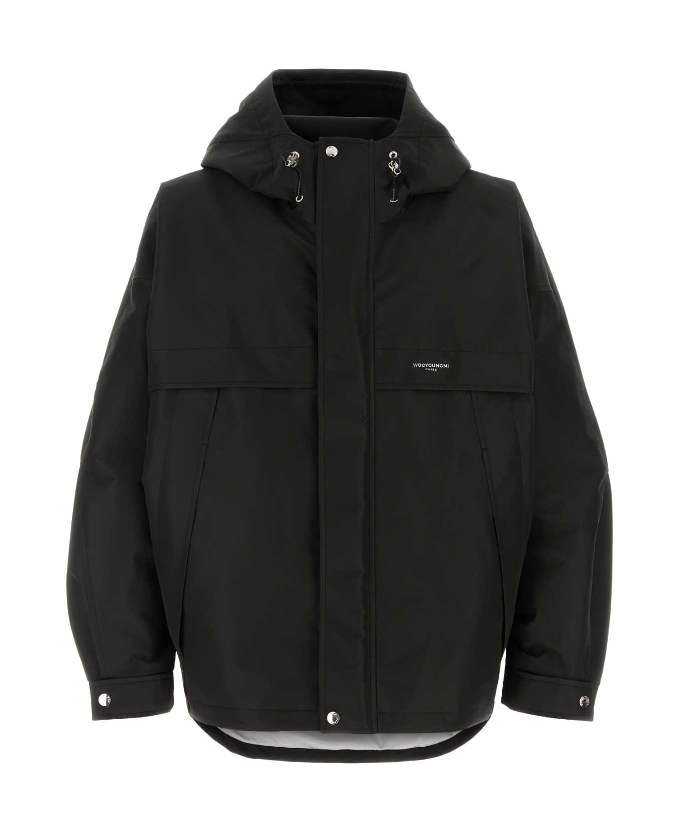 WOOYOUNGMI Black Polyester Jacket - BLACK