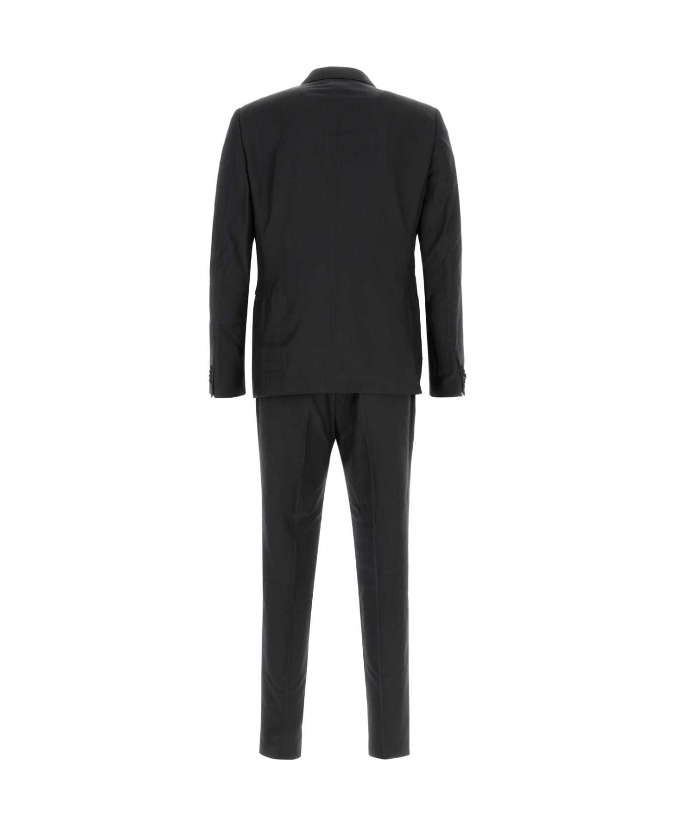 Zegna Dark Grey Wool Blend Suit - 8R