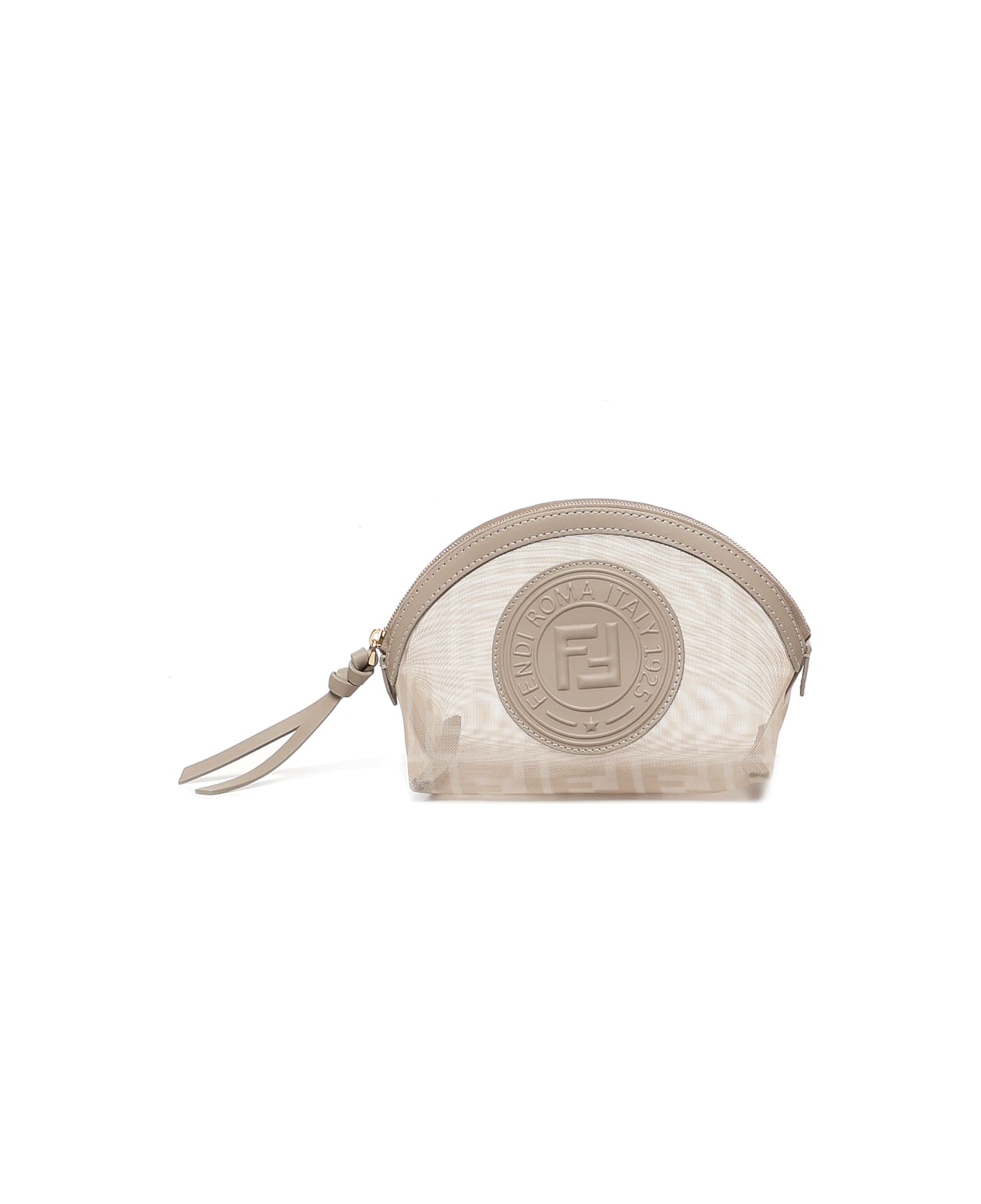 Fendi Pouch Beauty Medium Ff Jacquard - SAND/TAUPE