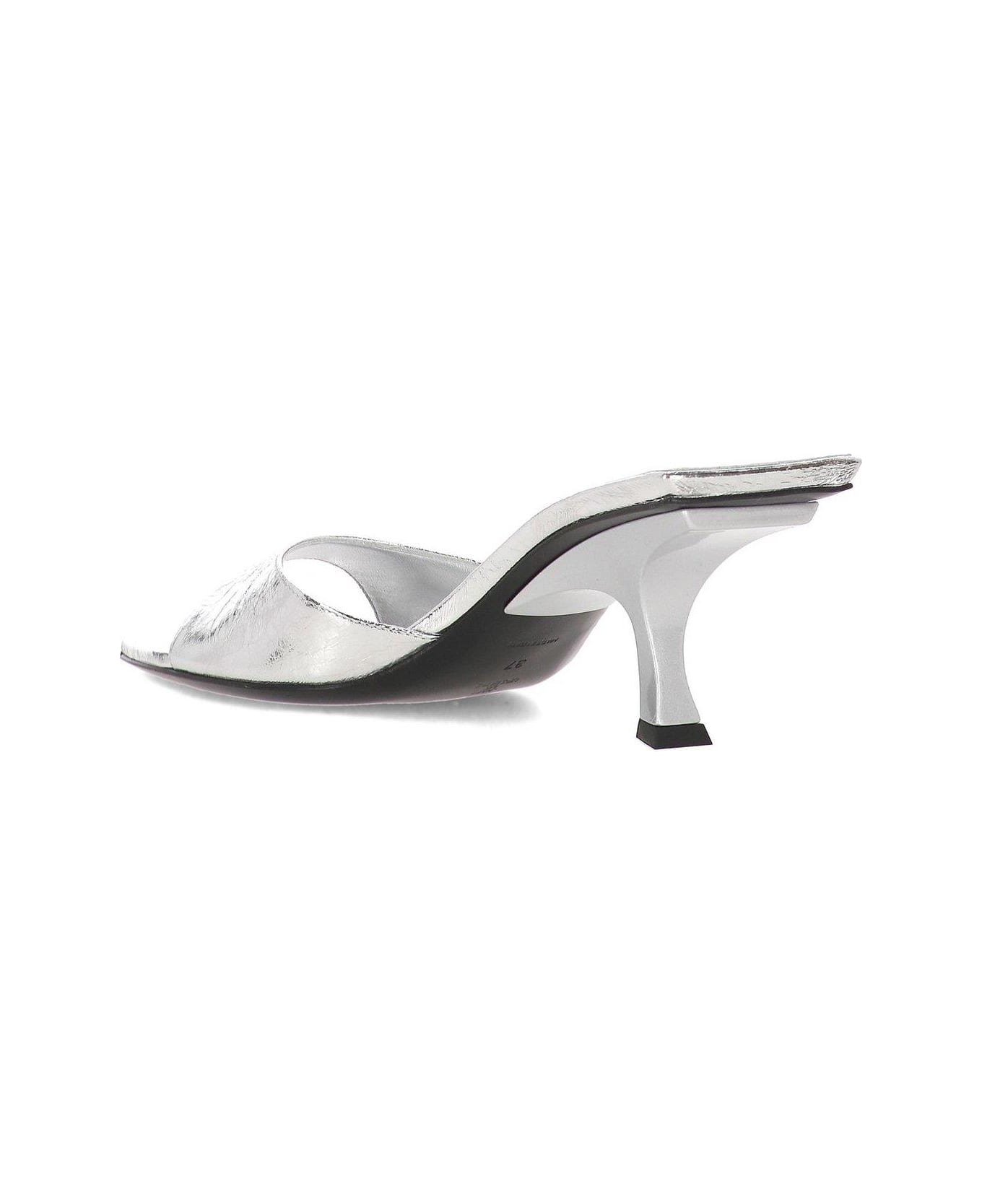 The Attico Heeled Sandals - SILVER