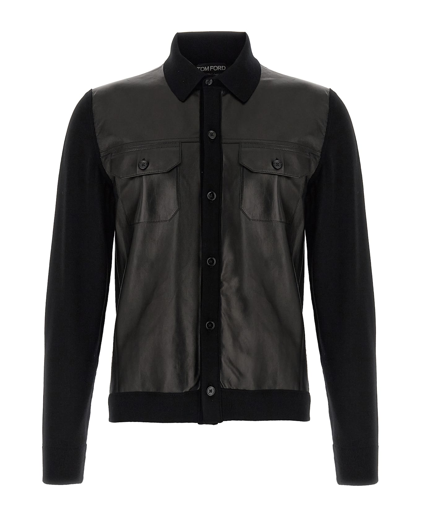 Tom Ford Two-material Overshirt - BLACK
