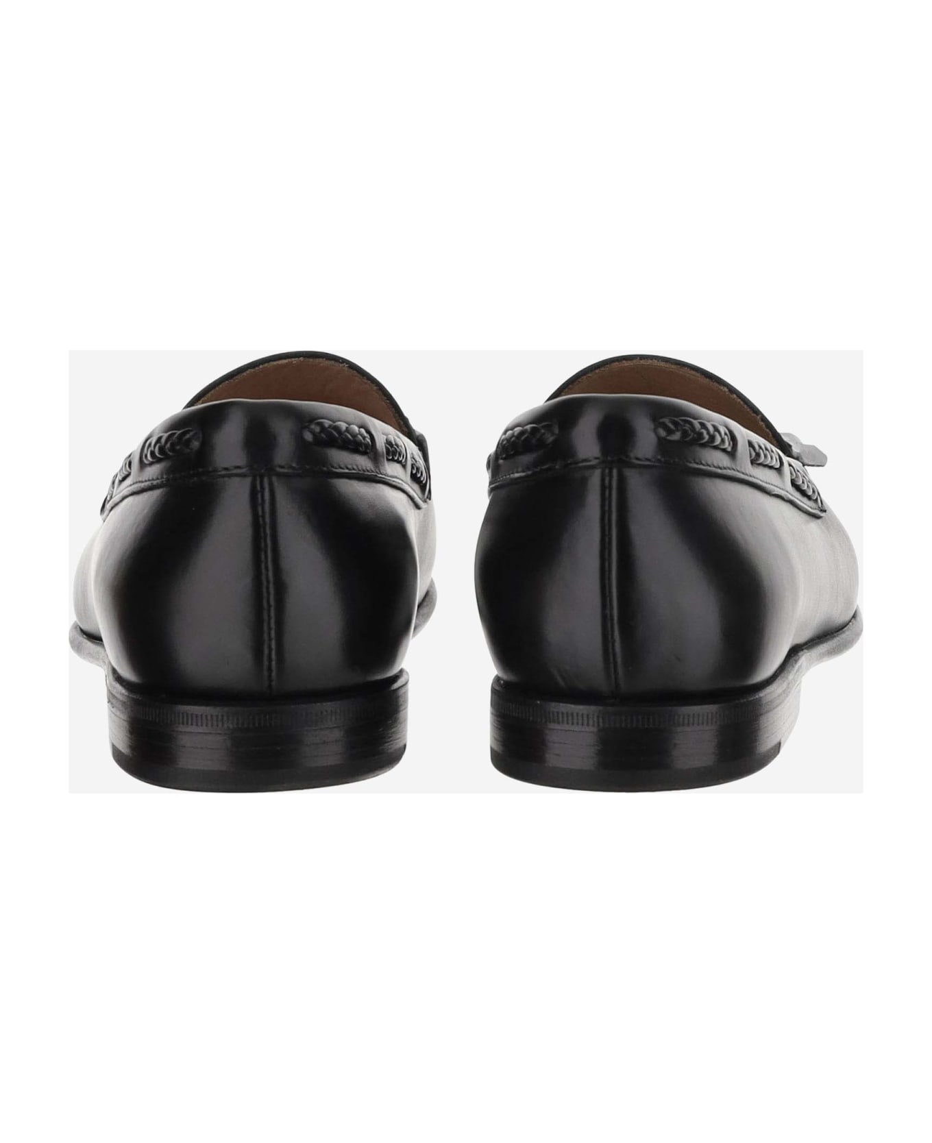 Hervè Chapelier Leather Loafers - Black