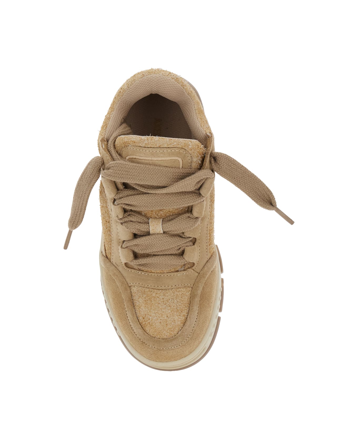 Axel Arigato 
area Lo
 Beige Low Top Sneakers With Logo Patch On The Tongue And Chunky Sole In Leather Blend Woman - Beige