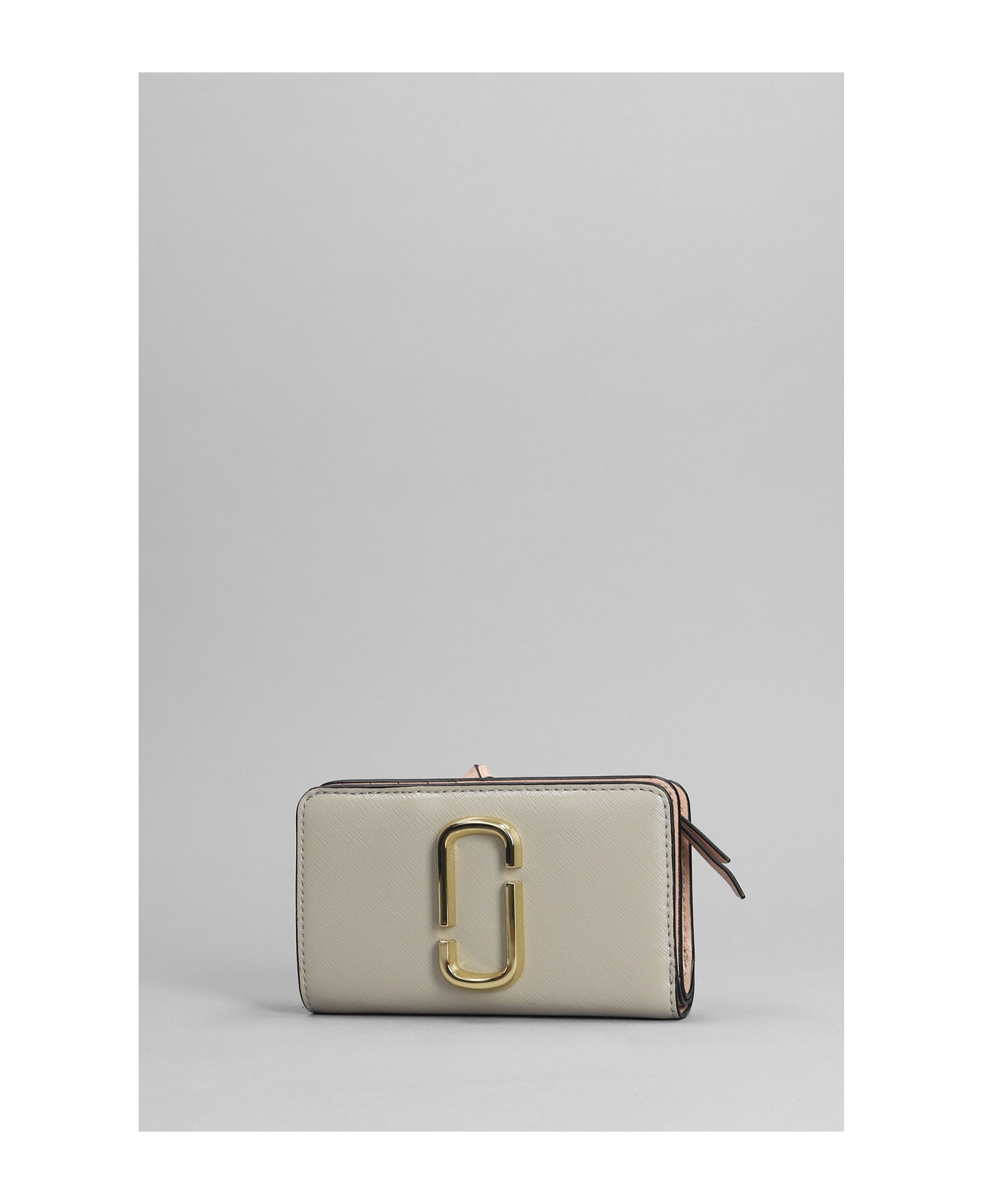 Marc Jacobs Wallet In Grey Leather - grey