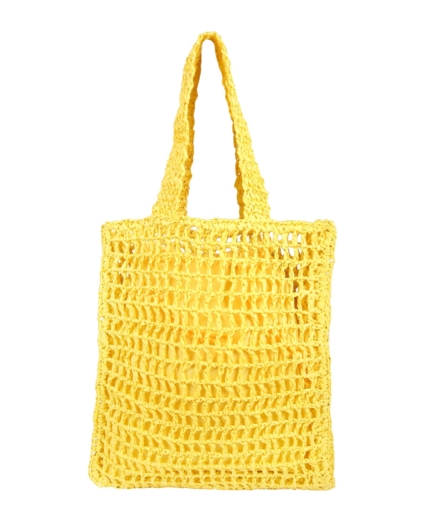 MSGM Yellow Bag For Girl With Logo - Yellow