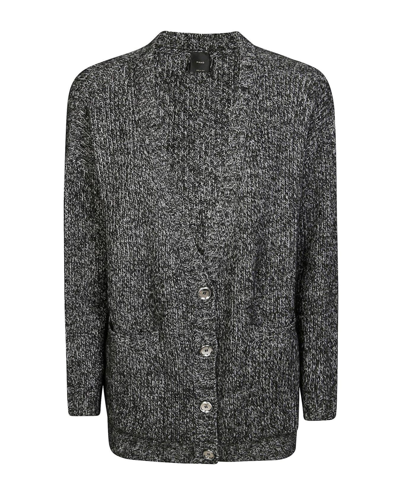 Pinko Erbaceo V-neck Knitted Cardigan - Grey