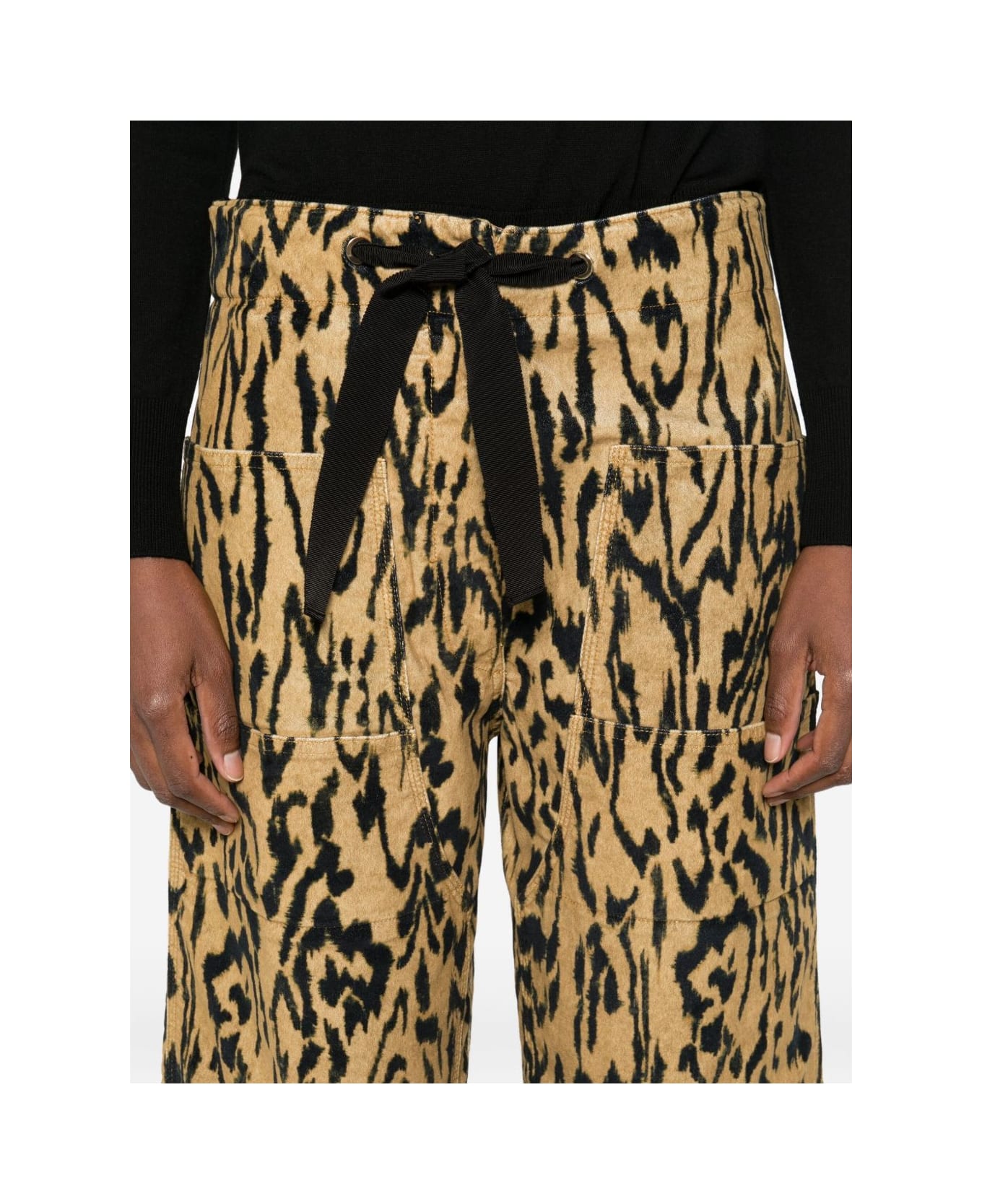 Forte_Forte Jacquard Velvet Trousers - Brown ボトムス