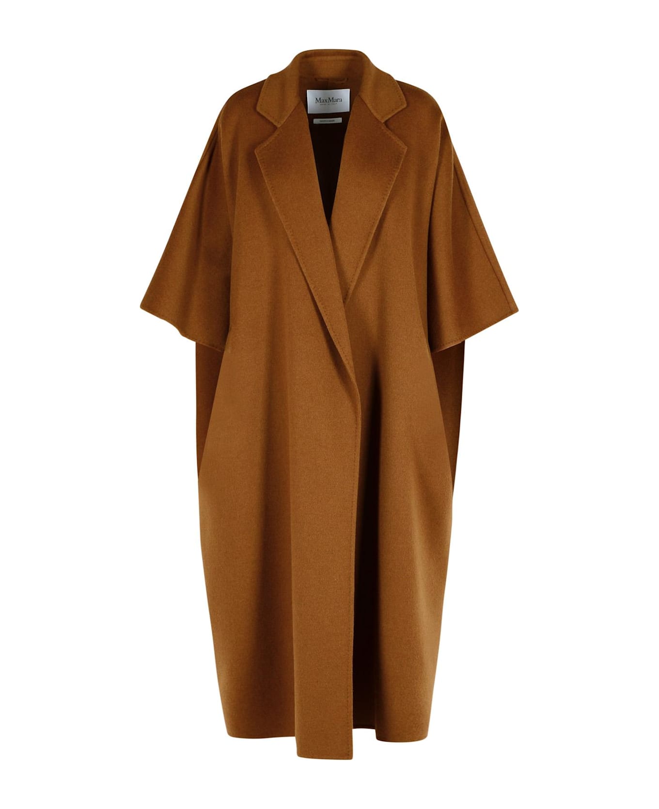 Max Mara 
gitano
 Brown Camel Wool Coat - Leather Brown