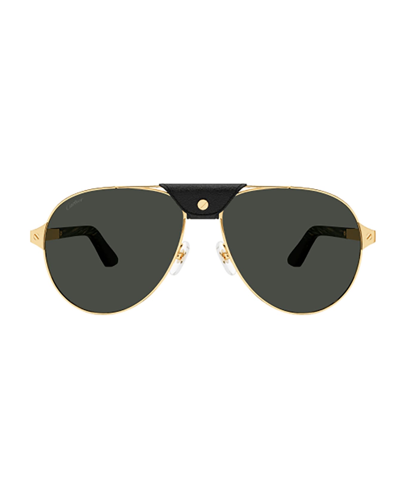 Cartier Eyewear Ct0387s Sunglasses - 001 GOLD GOLD GREY