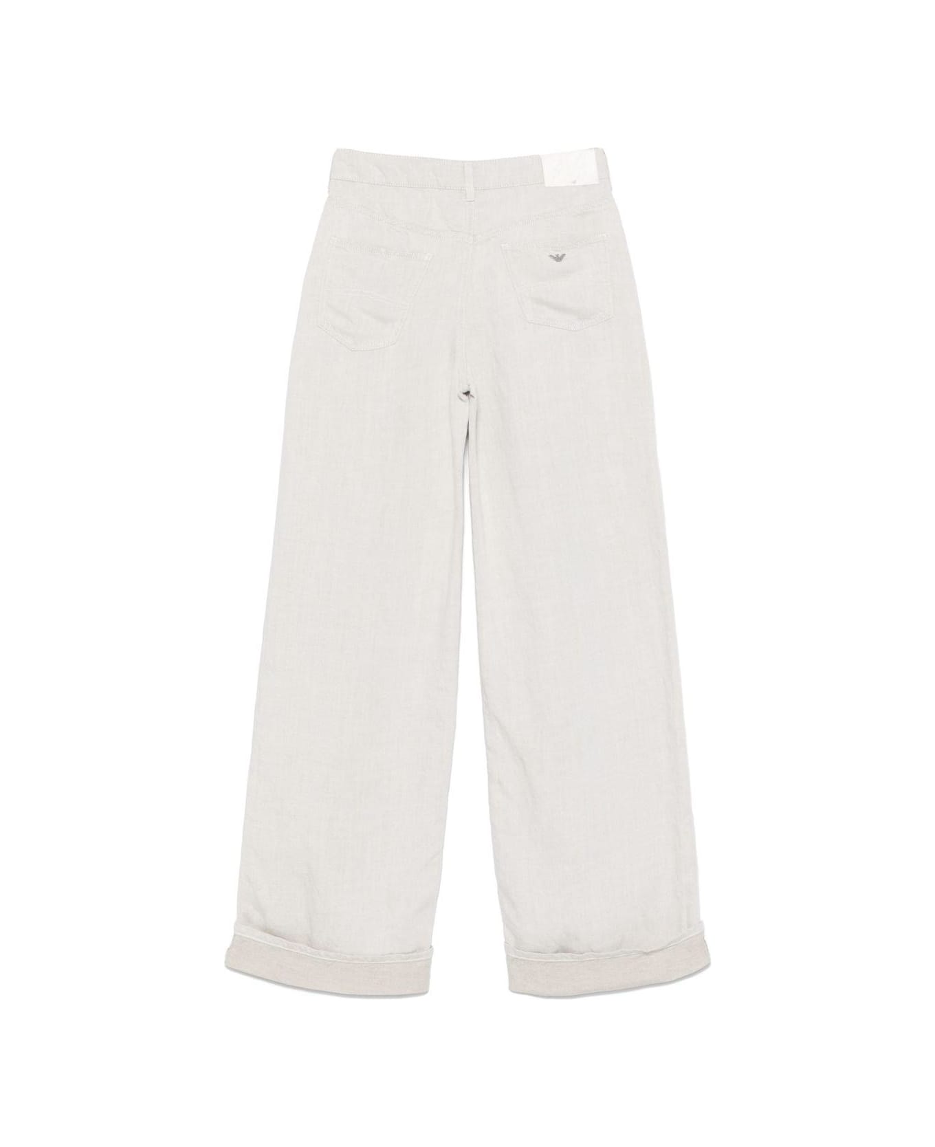 Emporio Armani Jeans Light Grey Wide Leg - Light Grey