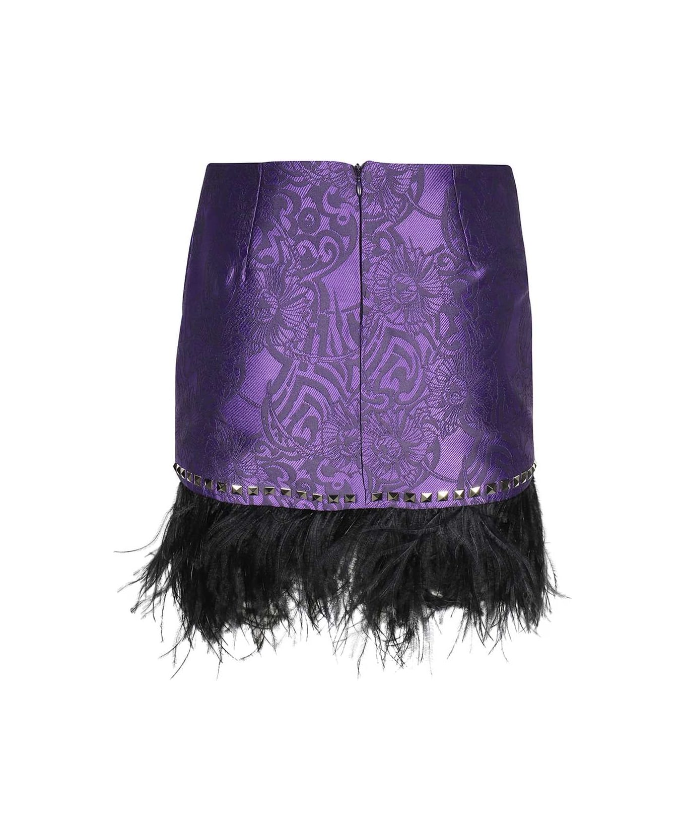 John Richmond Jacquard Skirt - purple