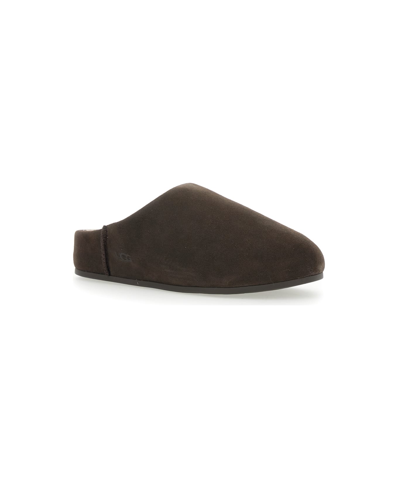UGG 
elea
 Brown Mules With Logo Lettering On The Side And Shearling Lining In Suede Woman - Brown