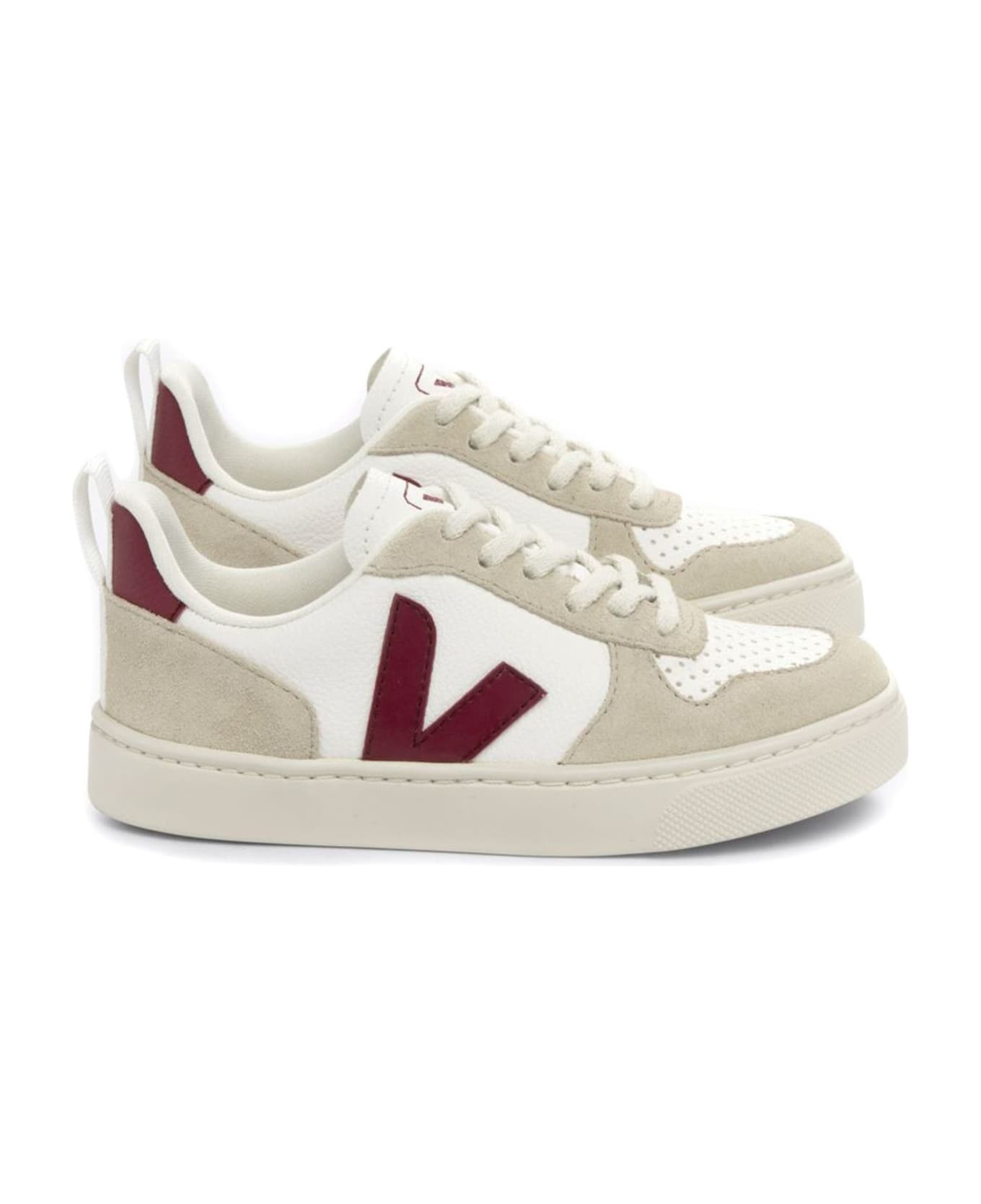 Veja White Chromefree Leather Sneakers - Extra White Marsala Almond シューズ