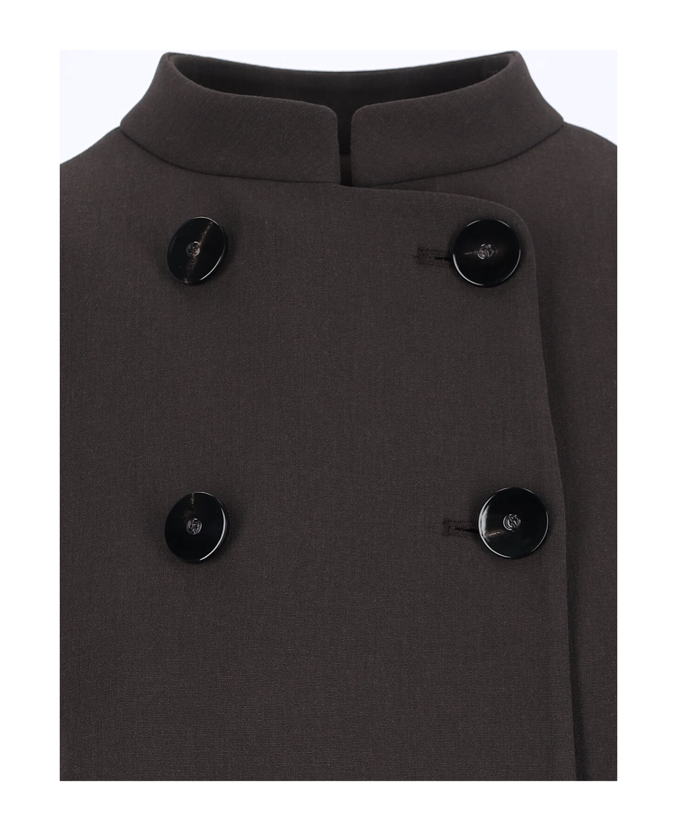 Giorgio Armani Double-breasted Virgin Wool Blazer - Brown
