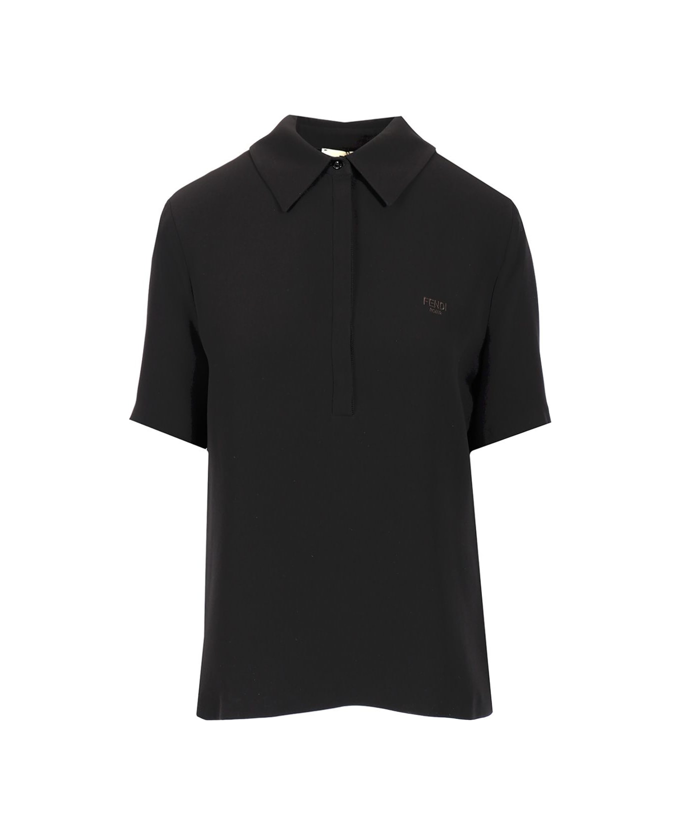 Fendi Short Sleeve Polo - Black