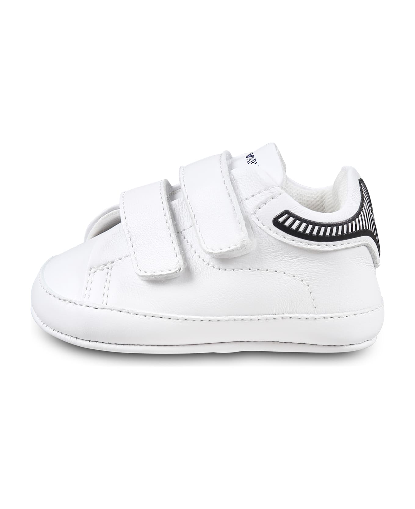 Emporio Armani White Sneakers For Baby Boy With Logo - White