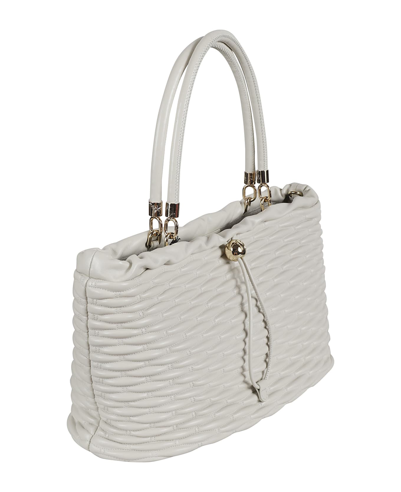 Furla Weave Drawstring Tote - chalk