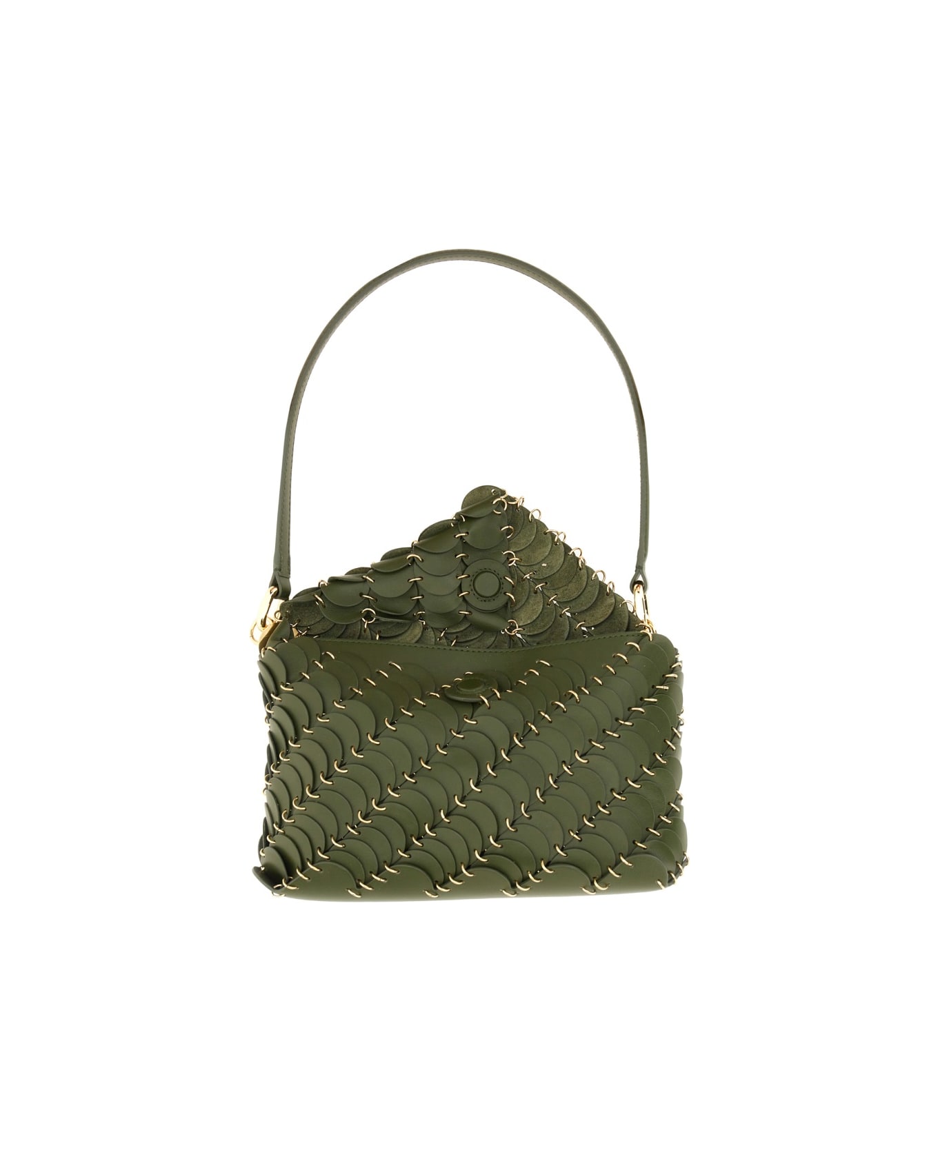 Paco Rabanne Leather Bag. - GREEN