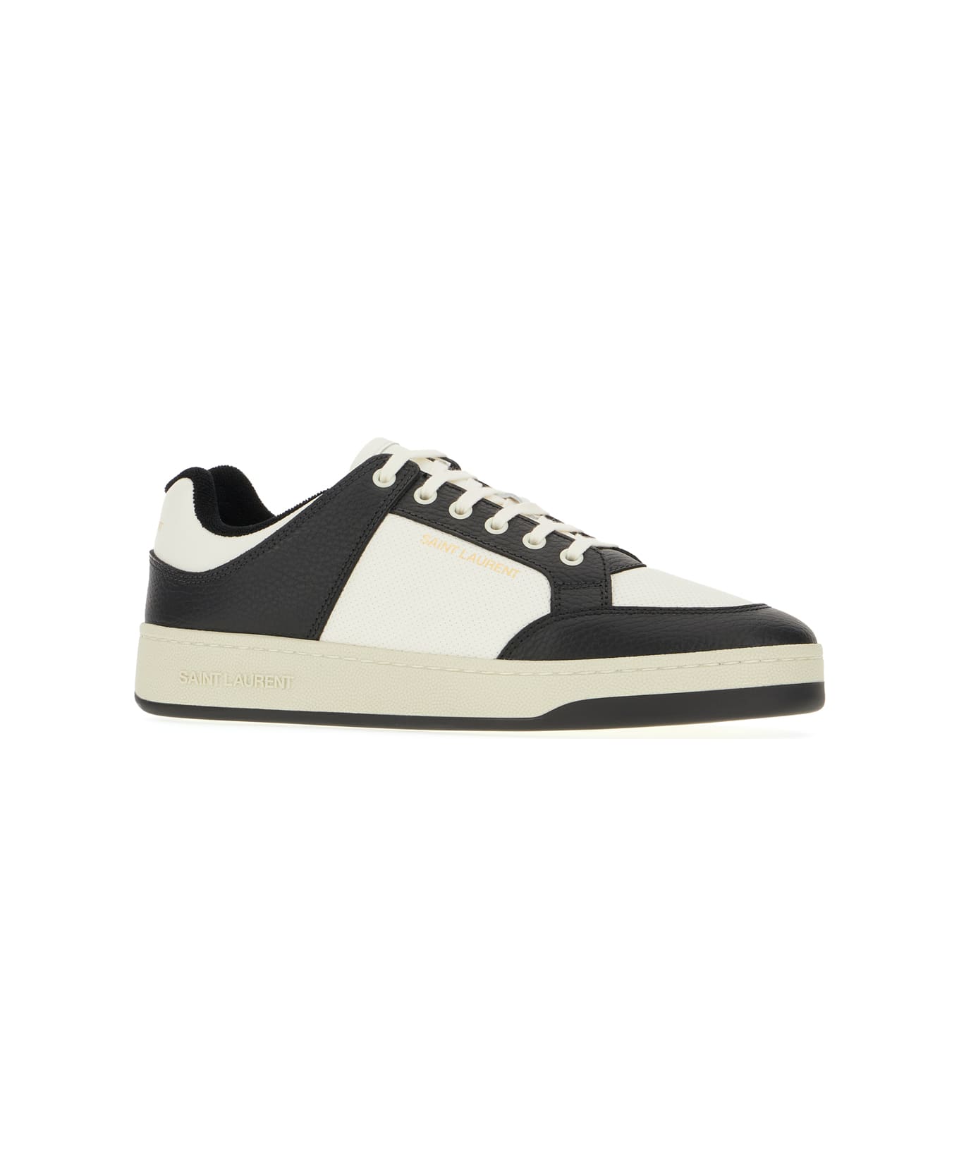 Saint Laurent Two-tone Leather Court Sl/61 Sneakers - 9063