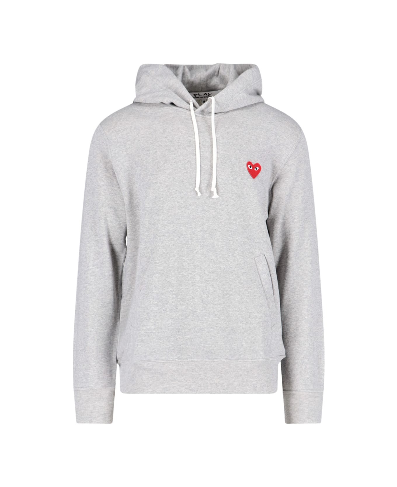 Comme des Garçons Play Logo Hoodie - Gray