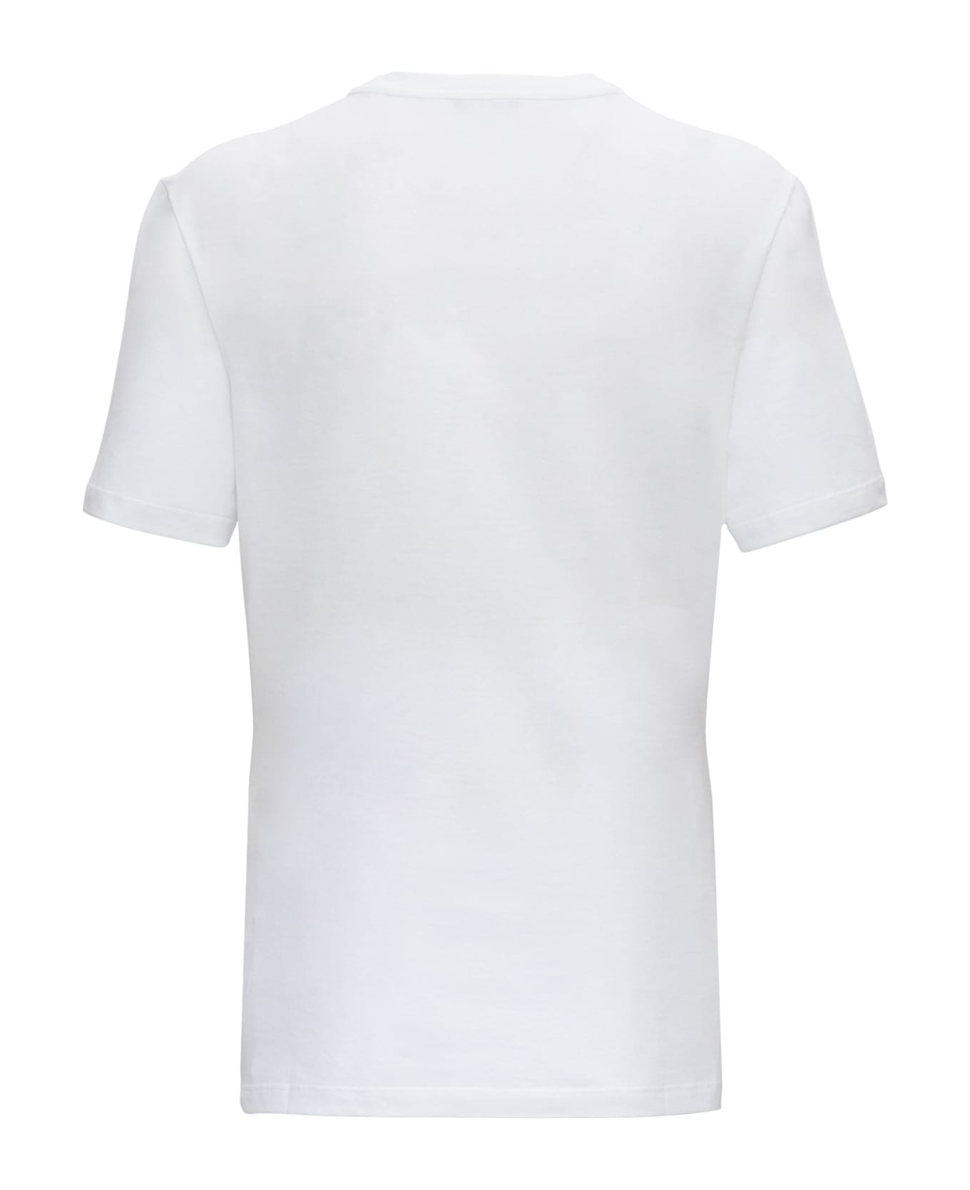 Versace T-shirt With Front Logo - Bianco