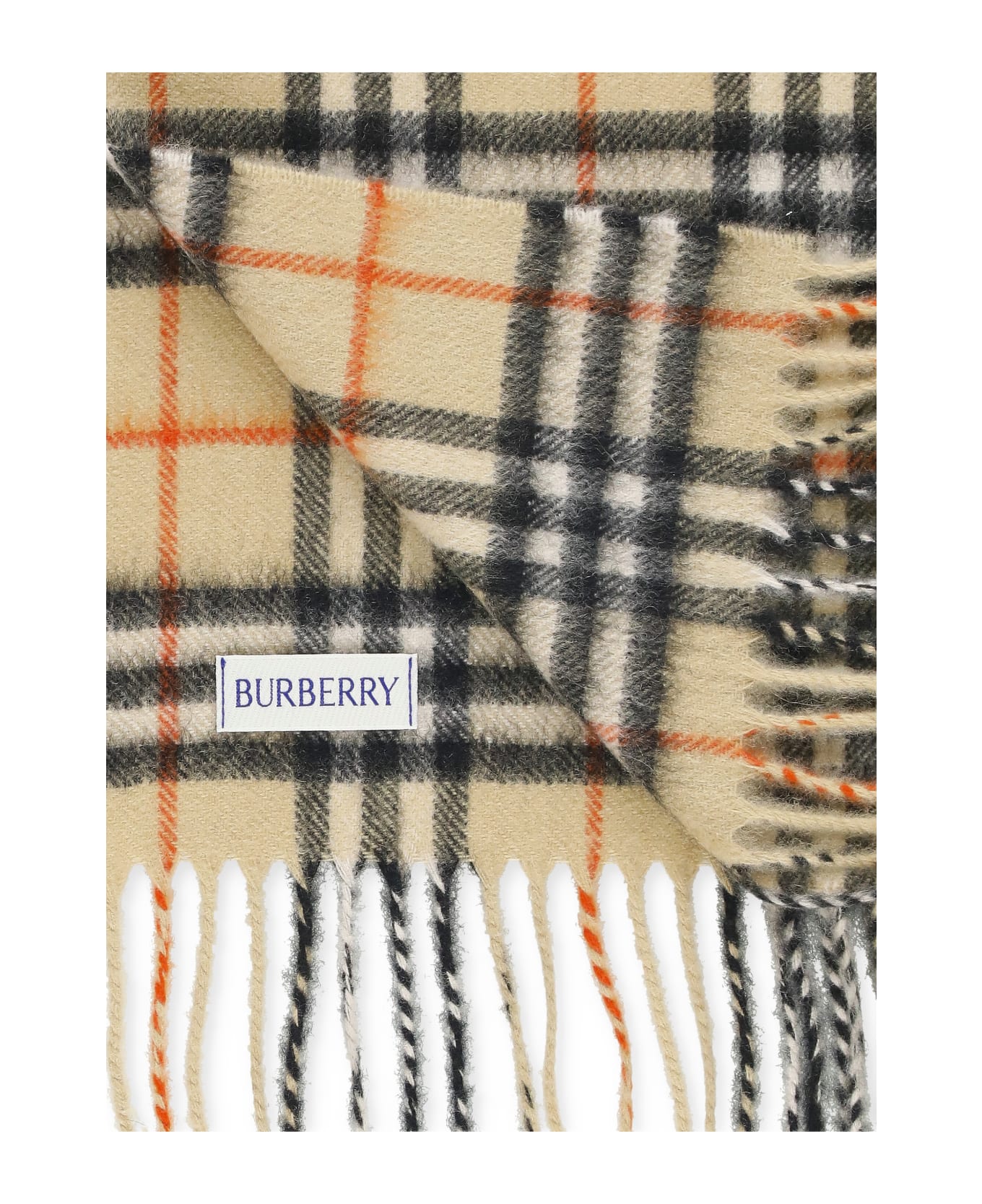 Burberry Check Scarf - Beige