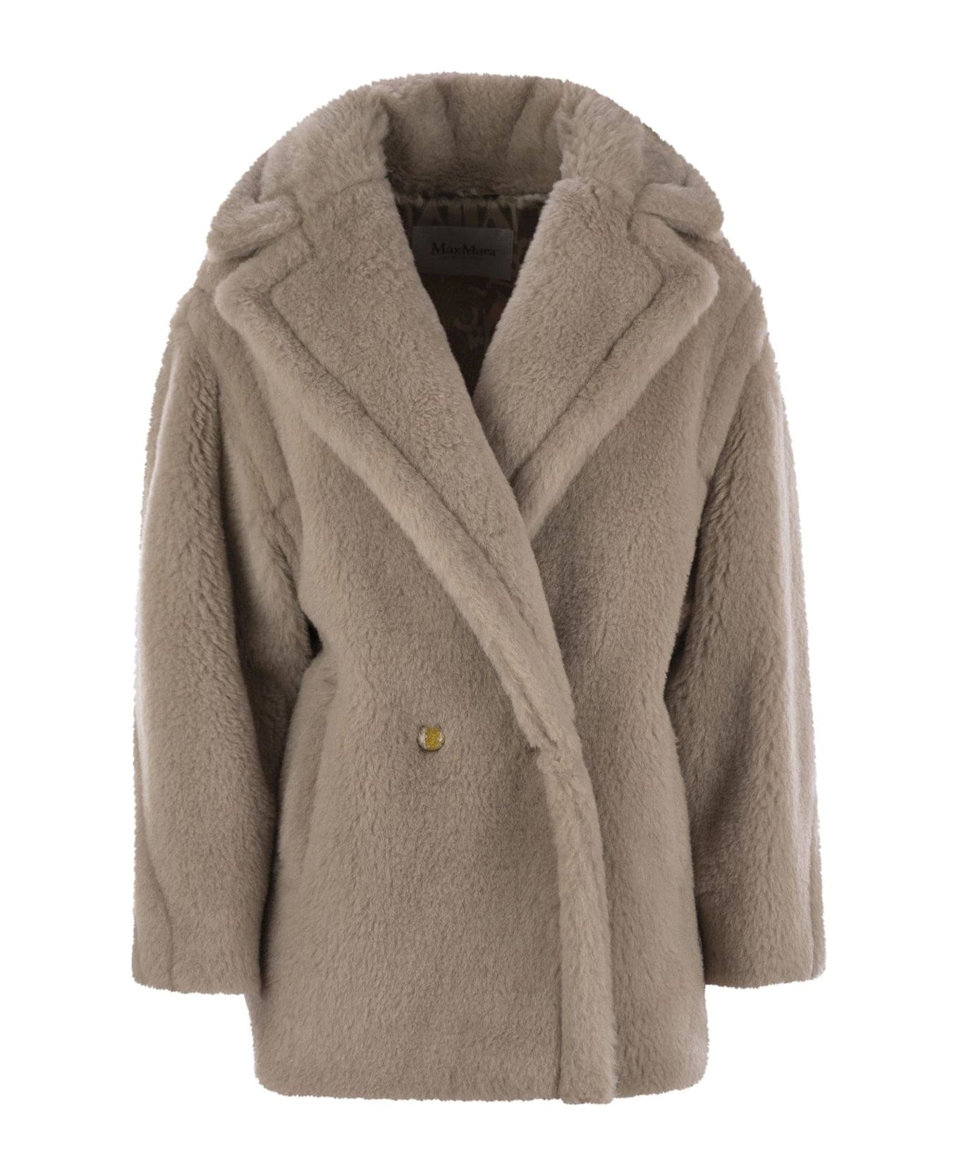 Max Mara Collared Button-up Coat - Beige