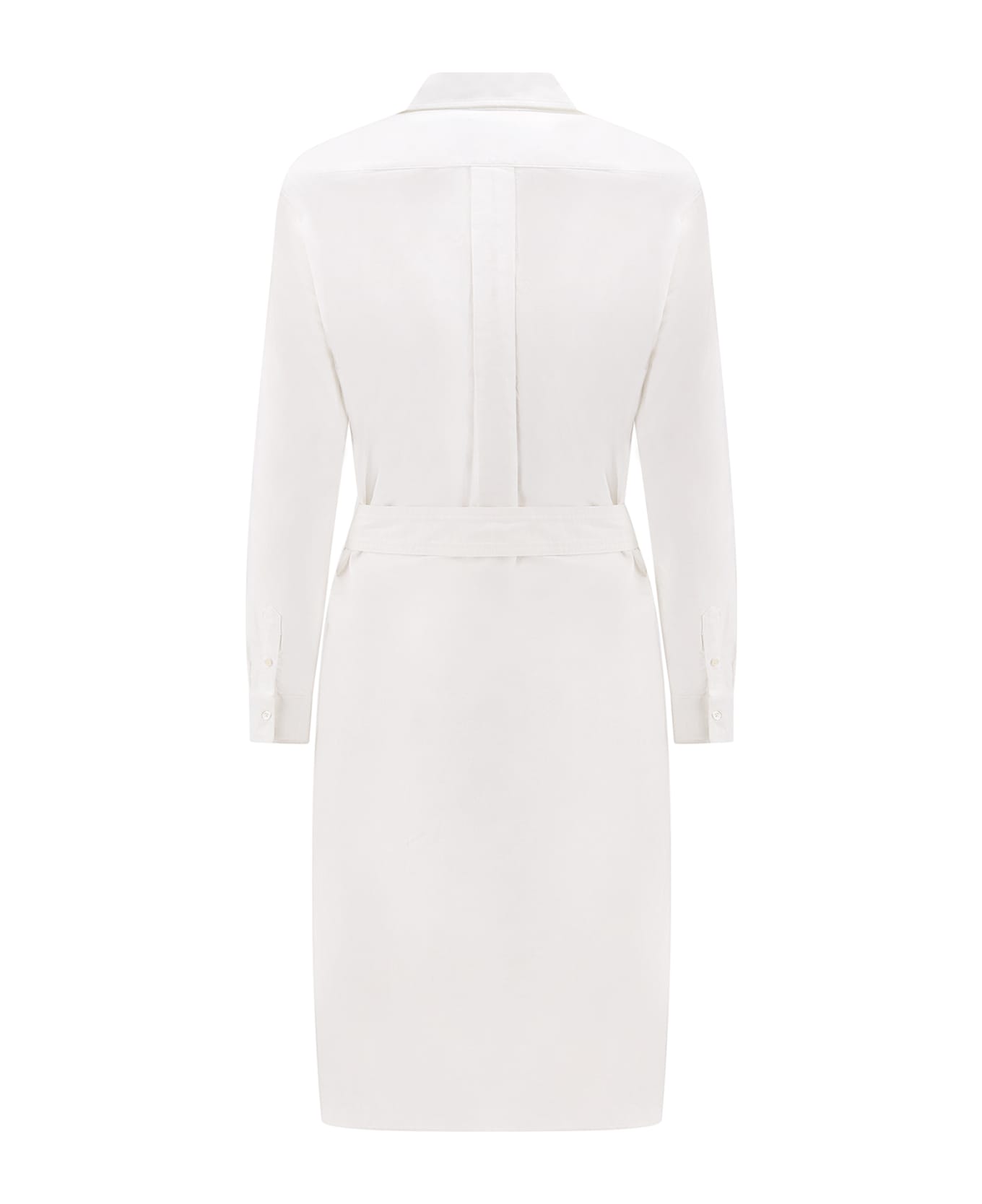 Ralph Lauren Cotton Chemisier Dress - White