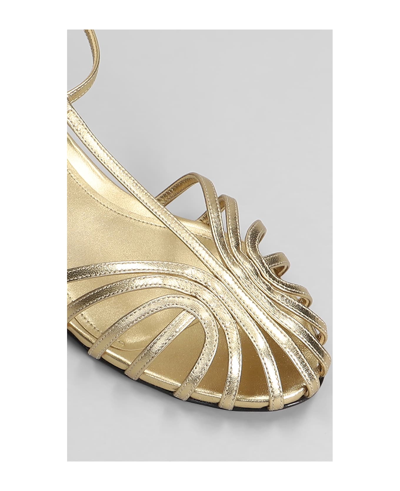 Alevì Elena 005 Flats In Gold Leather - gold