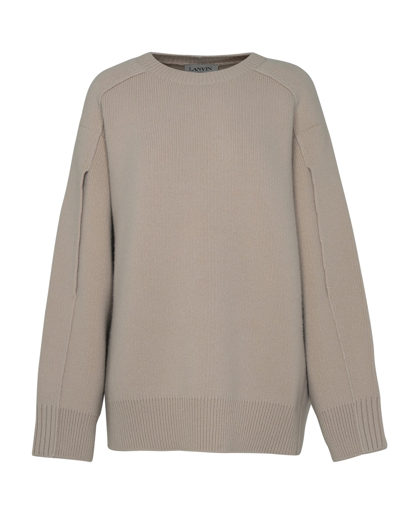Lanvin Black Cashmere Blend Sweater - Beige ニットウェア