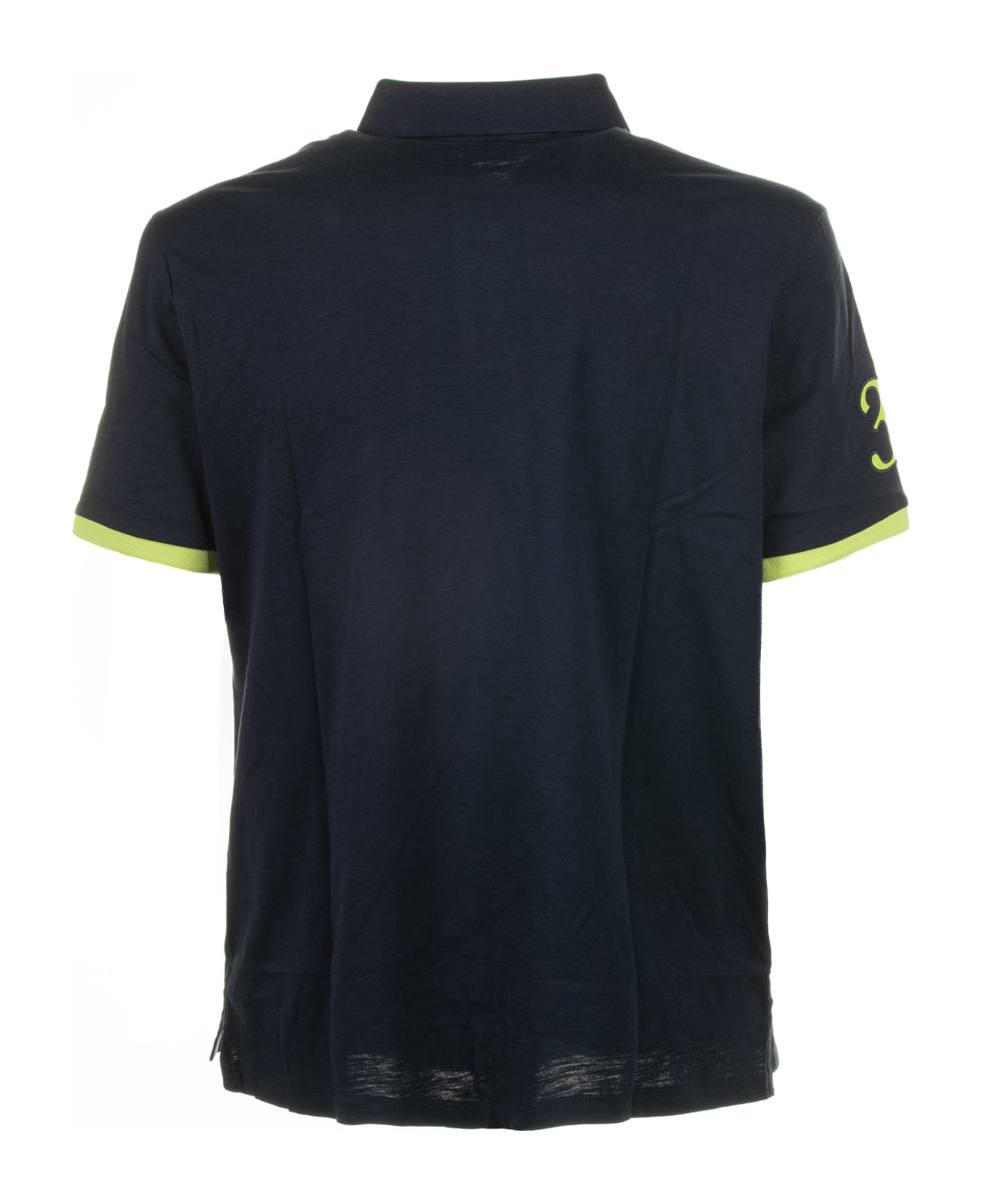 Blauer Polo 36 With Short Sleeves In Navy Blue - Blu