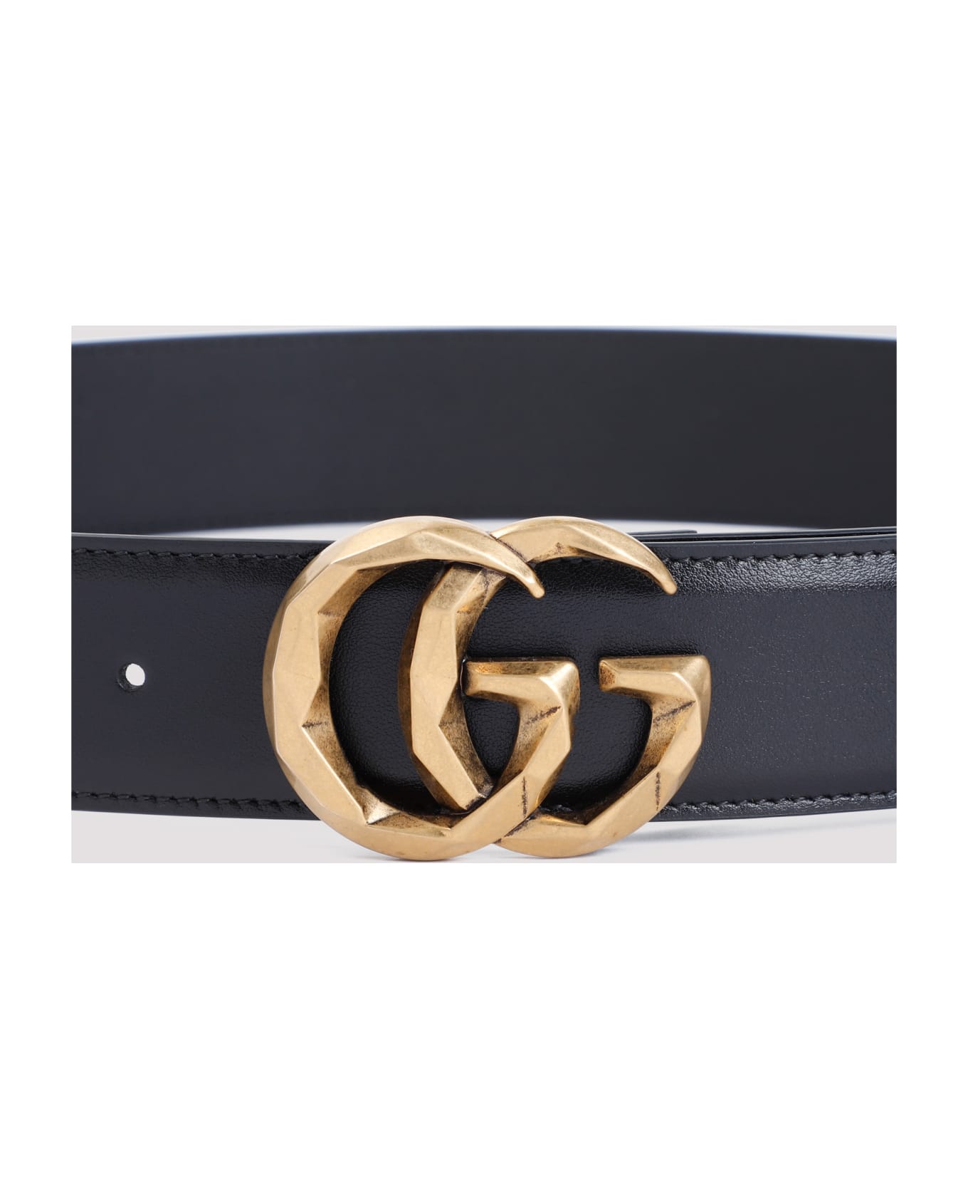 Gucci Gg Leather Belt - Nero