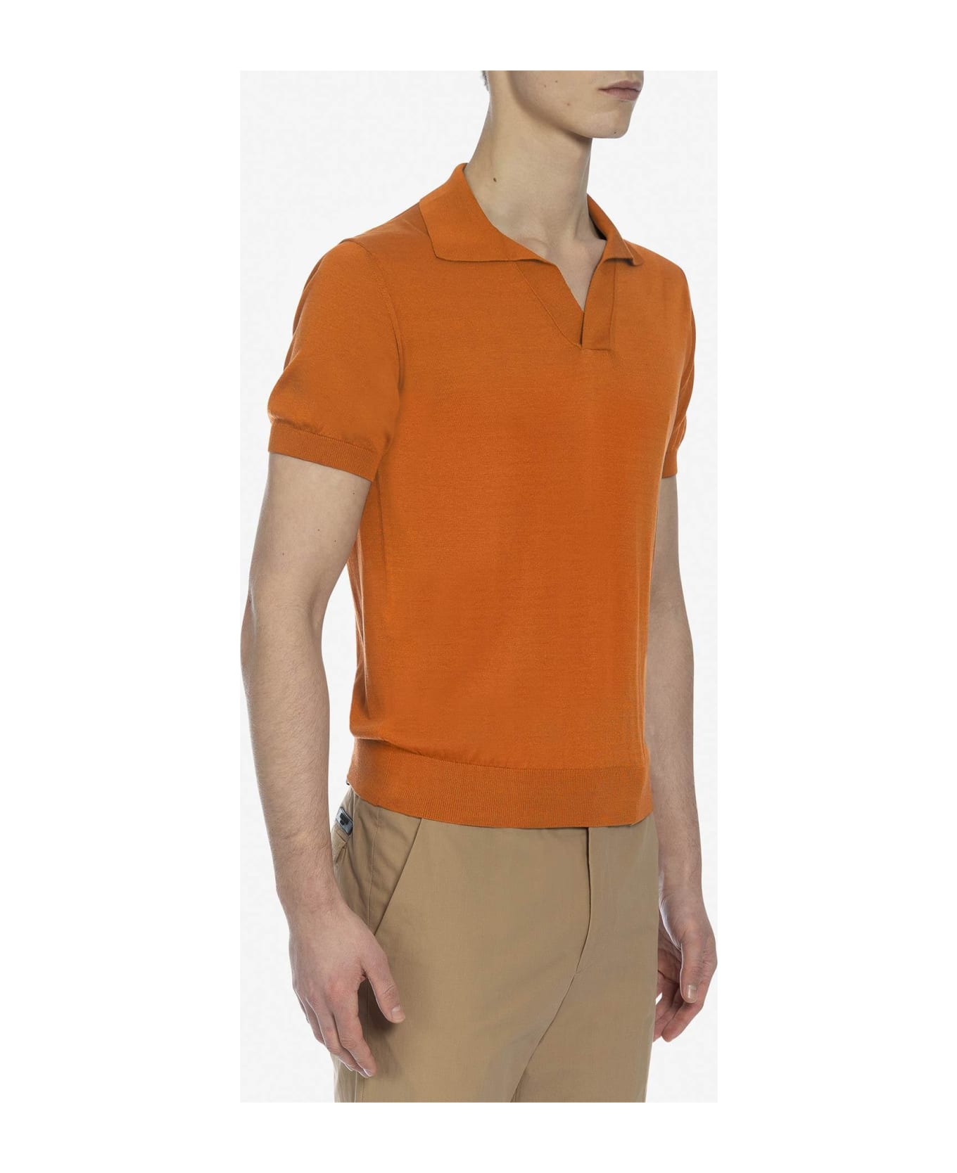 Larusmiani 'harry' Polo Polo Shirt - Orange