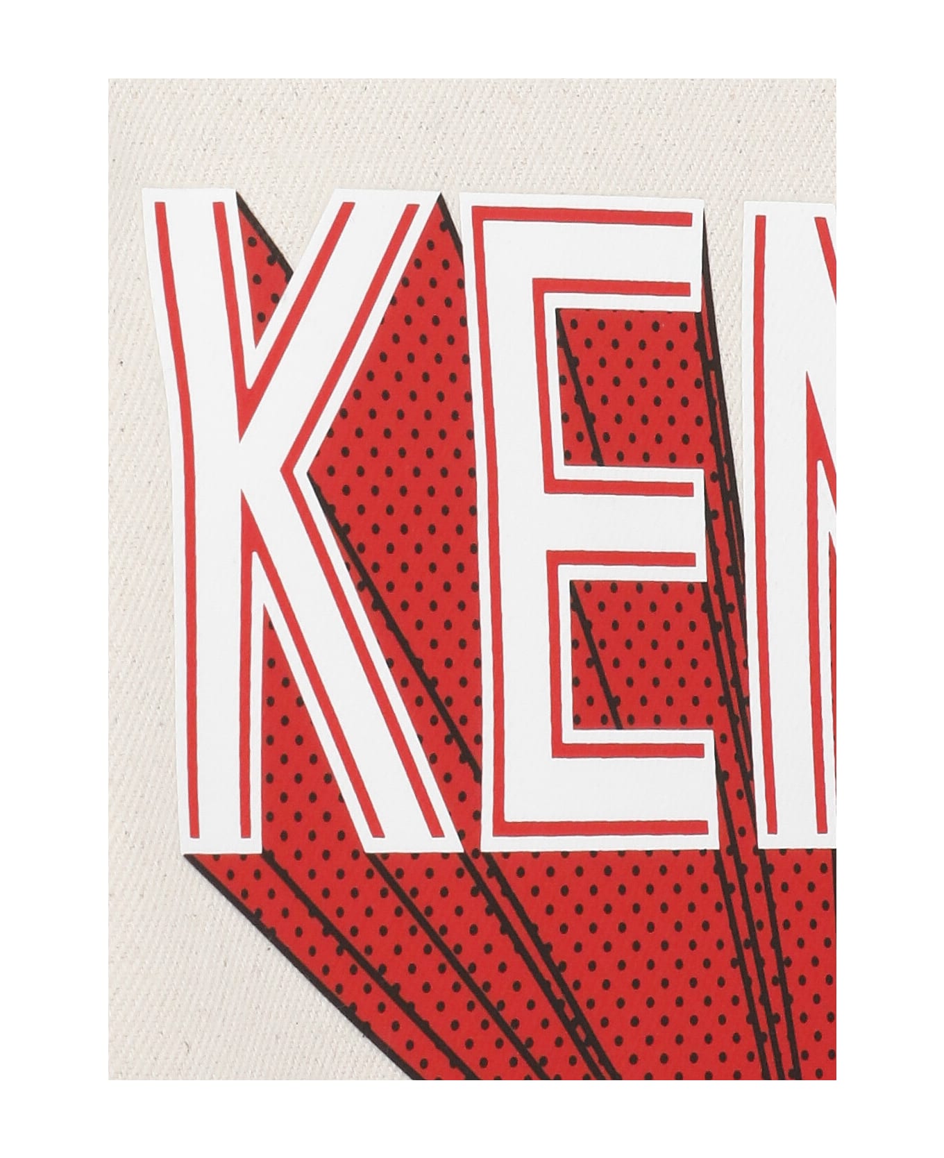 Kenzo Clutch Bag With Logo - Beige トラベルバッグ