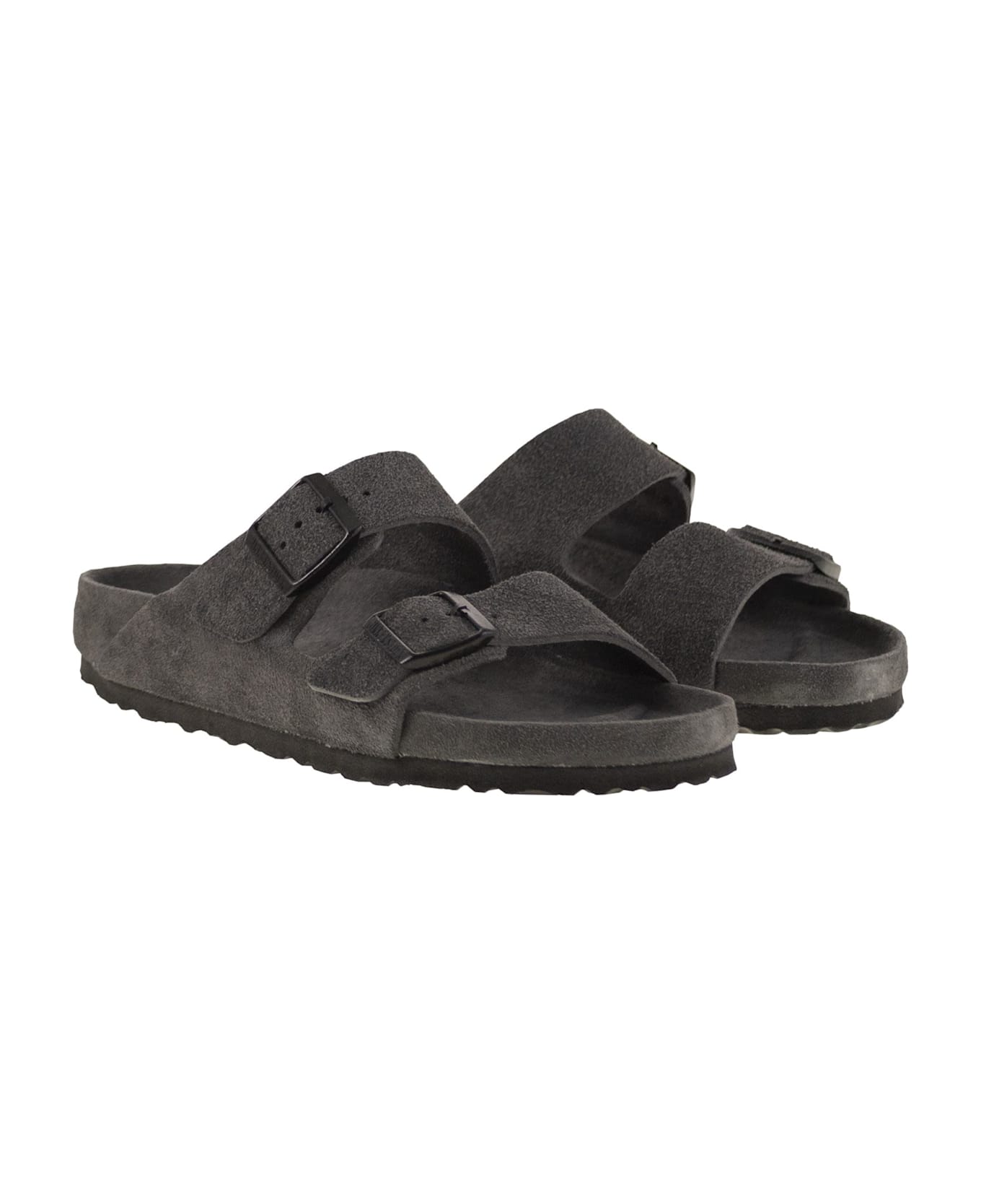 Birkenstock Arizona Exquisite - Slipper With Double Buckle - GREY