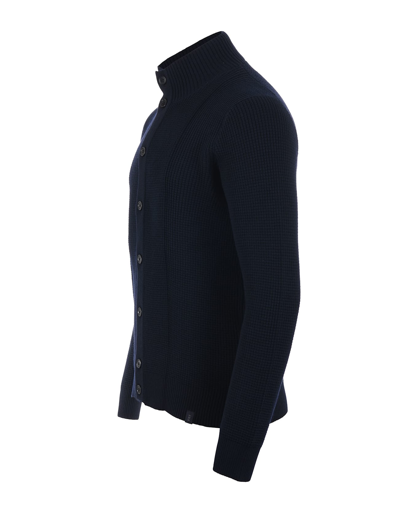 Fay Wool Cardigan - Blue
