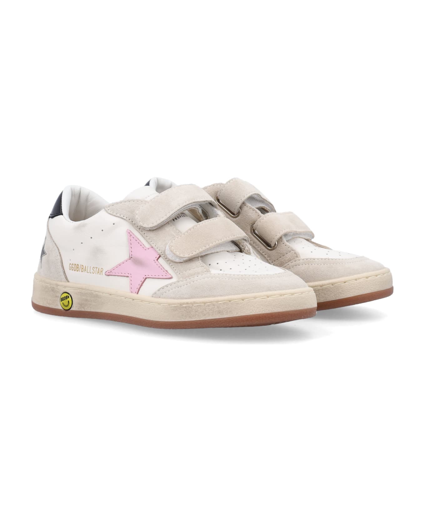 Golden Goose Kid - Ballstar Sneakers - WHITE/SEEDPEARL