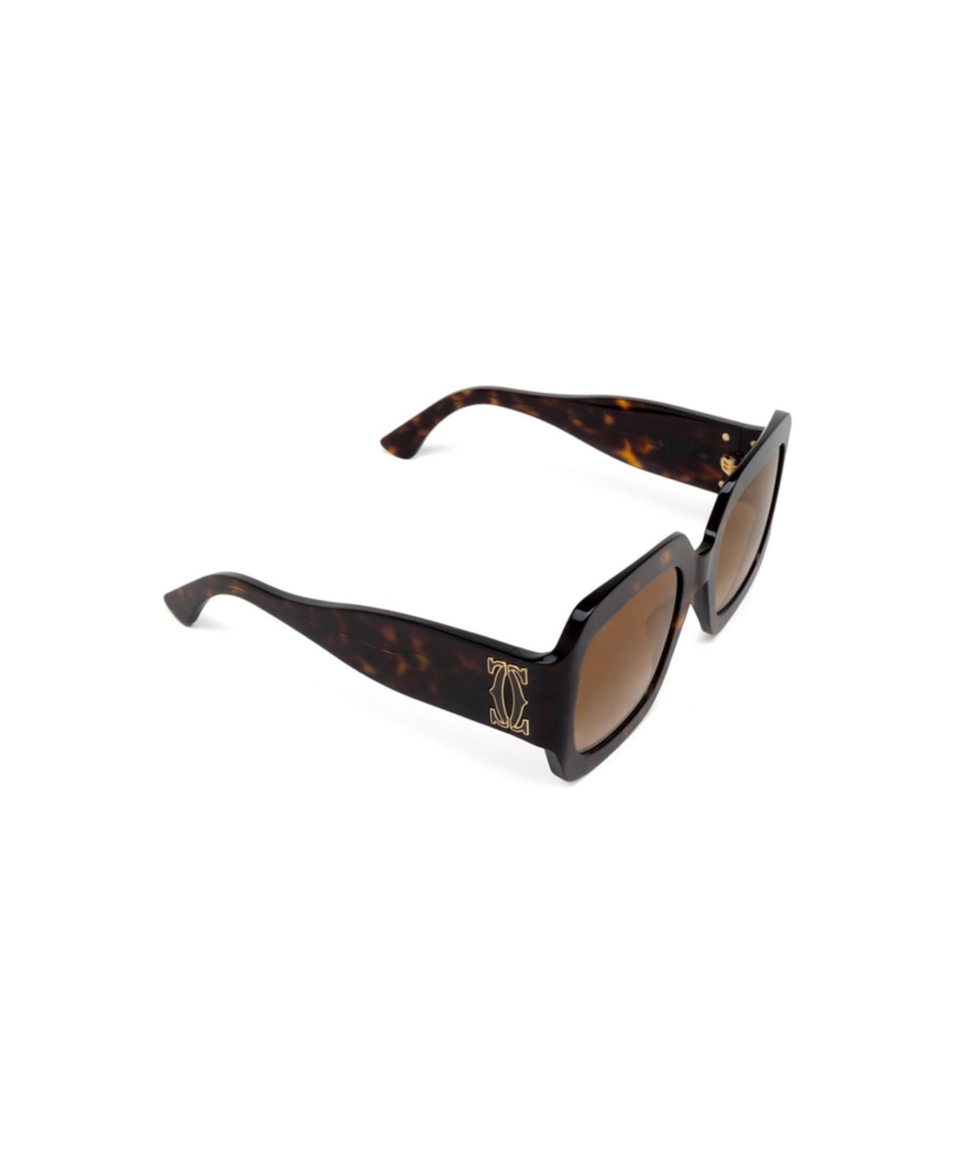 Cartier Eyewear Sunglasses - Havana/Marrone sfumato サングラス