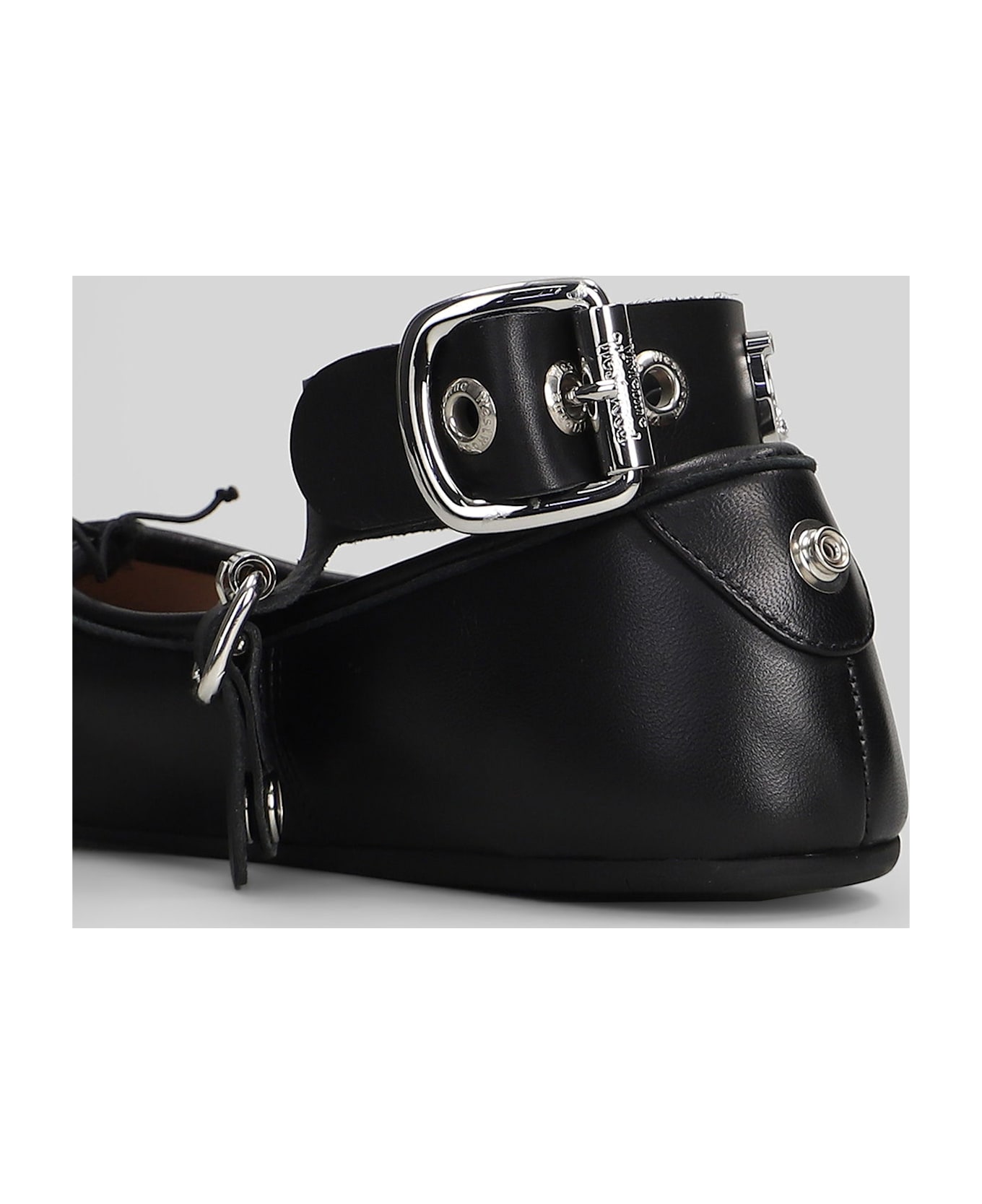 Vivienne Westwood Bardot Ballet Flats In Black Leather - black