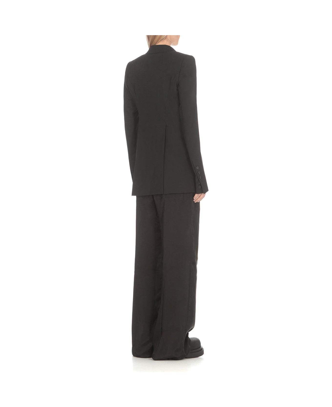 Rick Owens Extreme Single-breasted Tailored Blazer - Black