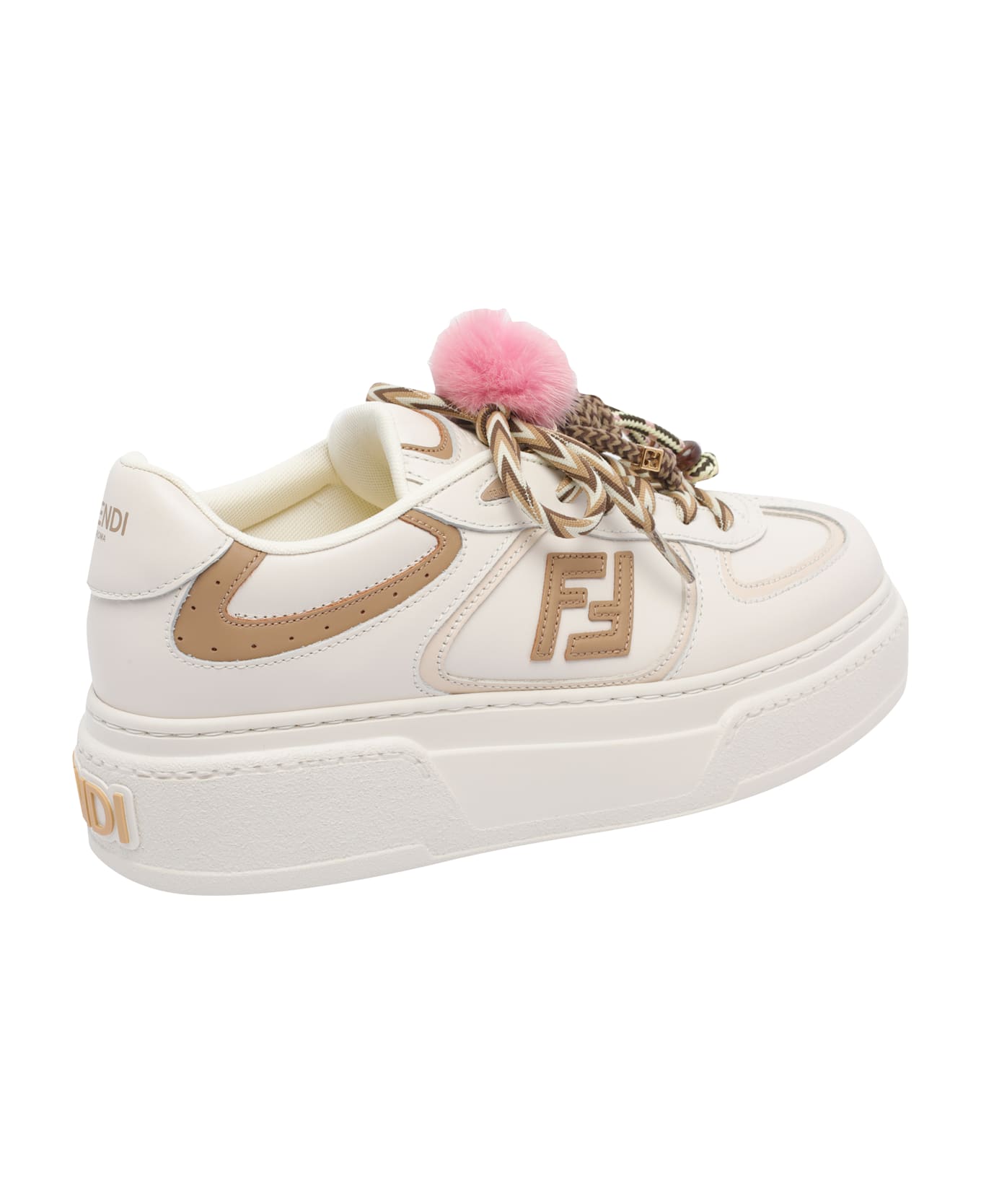 Fendi Platform Fendi Match Sneakers - White