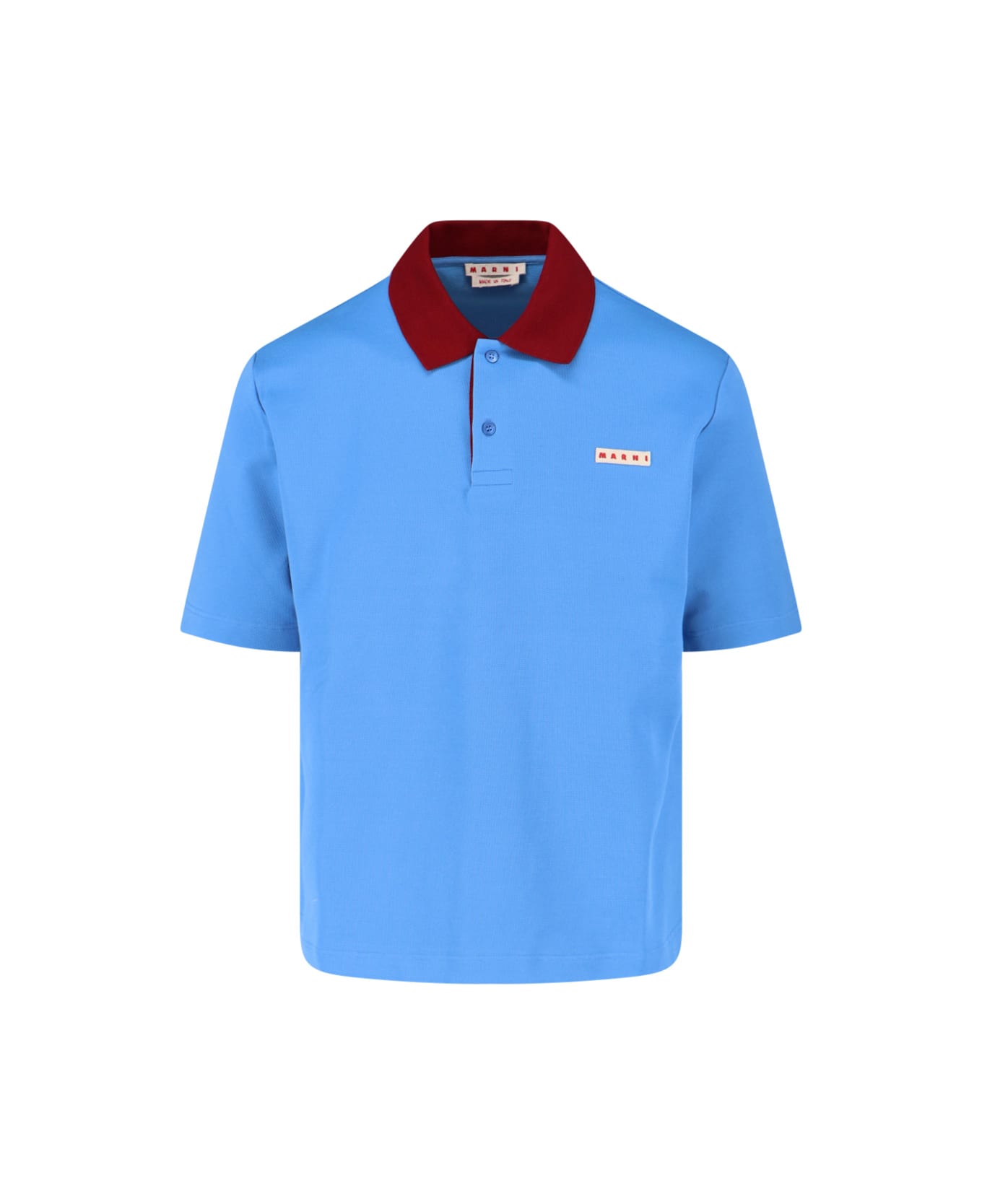 Marni Logo Polo Shirt - Light Blue