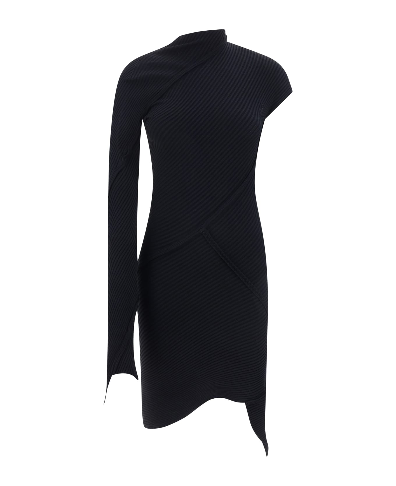 Balenciaga Spiral Mini Dress - Black