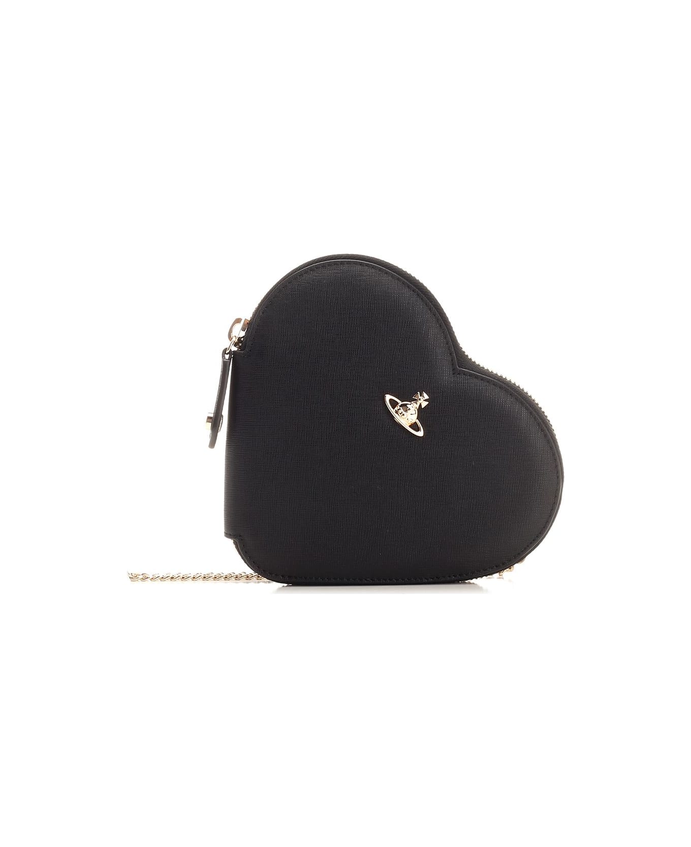 Vivienne Westwood "new Heart Crossbody" Bag - Black