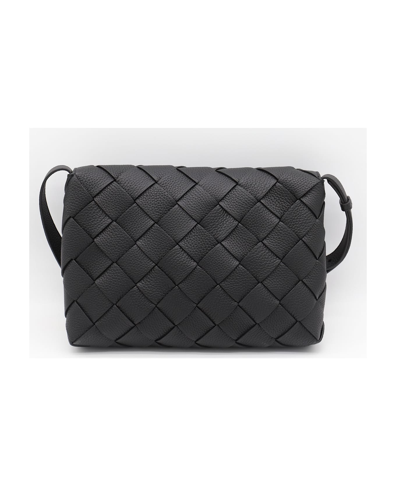 Bottega Veneta Black Leather Crossbody Bag - Black