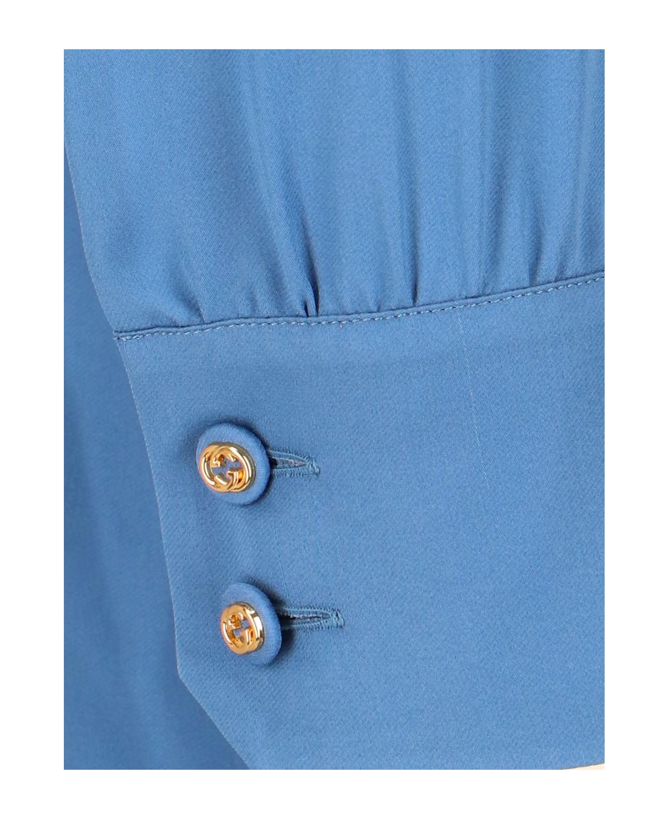 Gucci Pussy Bow Detail Blouse - Blue